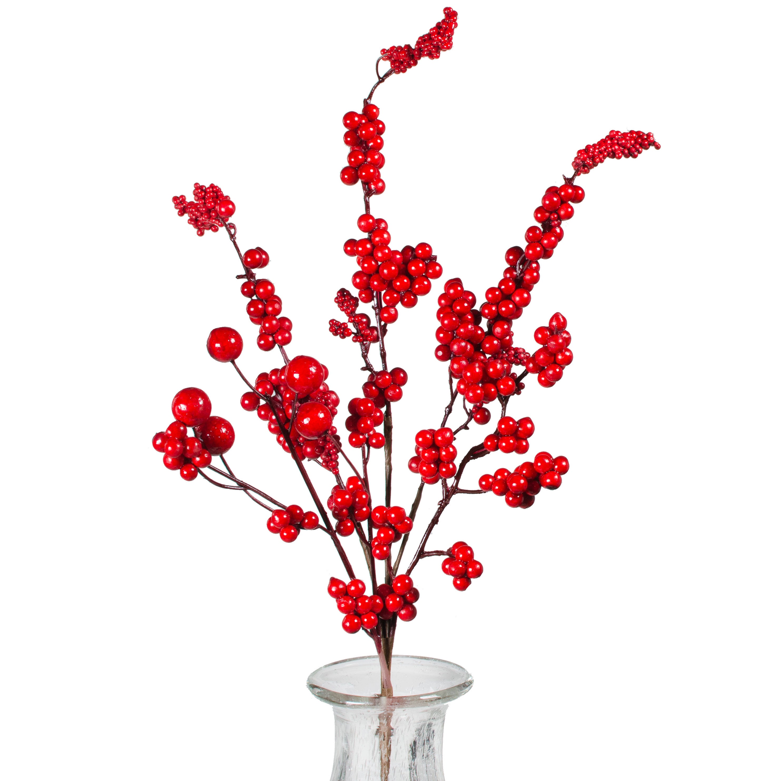 18" Soft Dewberry Spray: Shiny Red Item Number: 128106