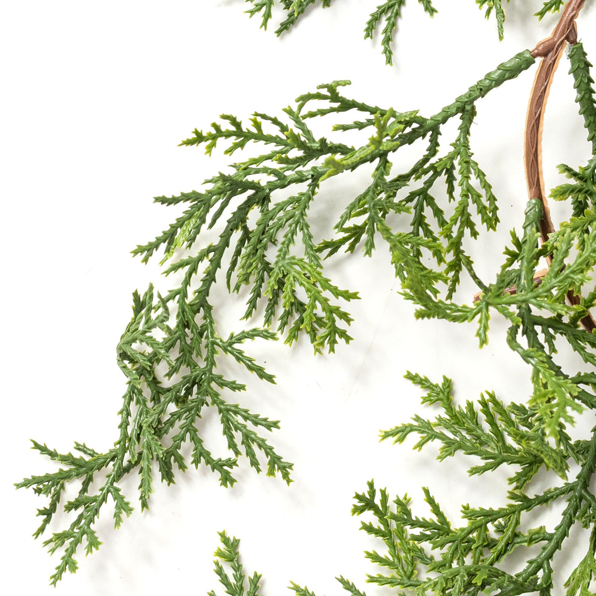 5' Soft Touch Cascading Cedar Garland detail photo 3