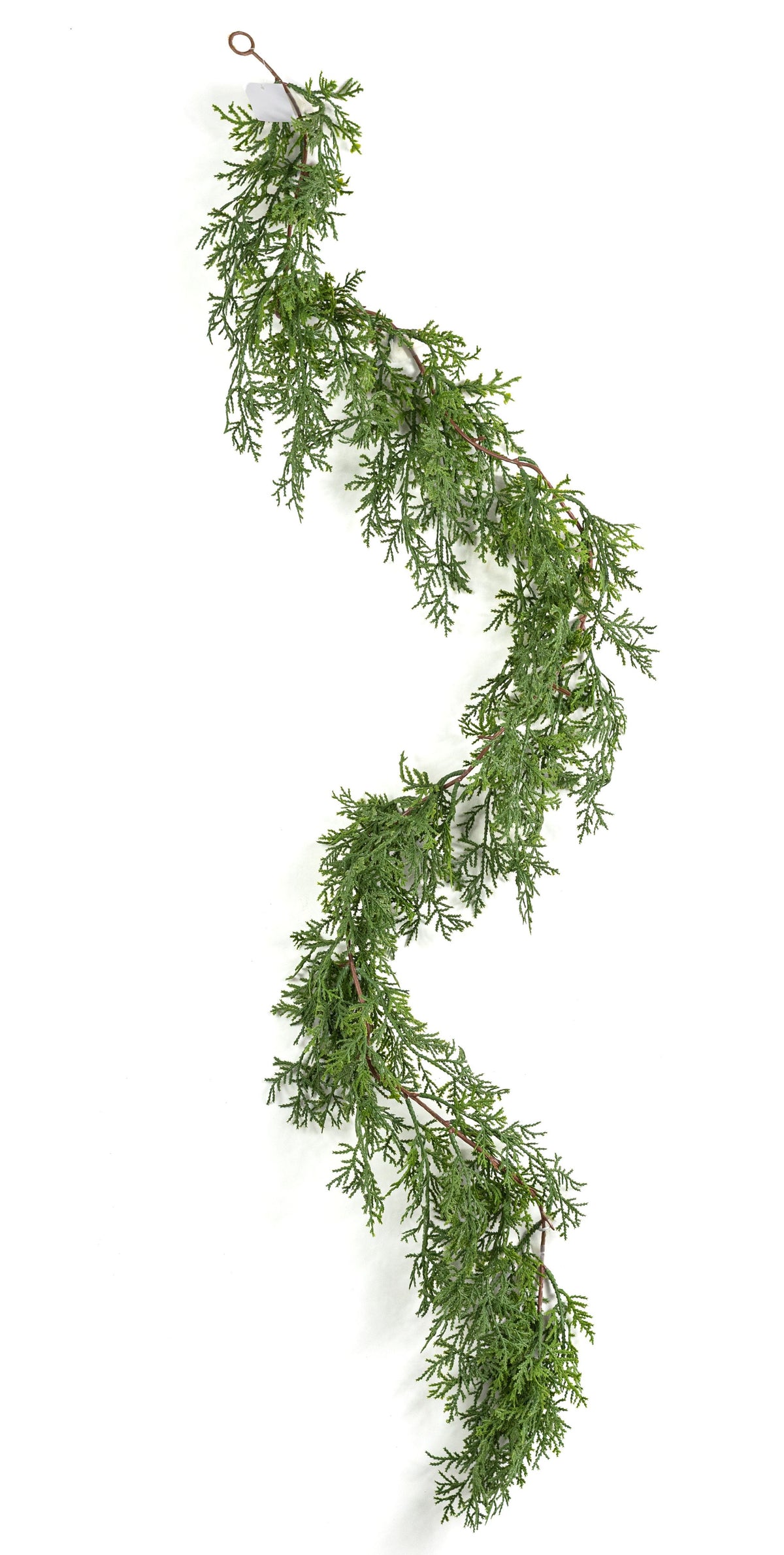 5' Soft Touch Cascading Cedar Garland detail photo 6