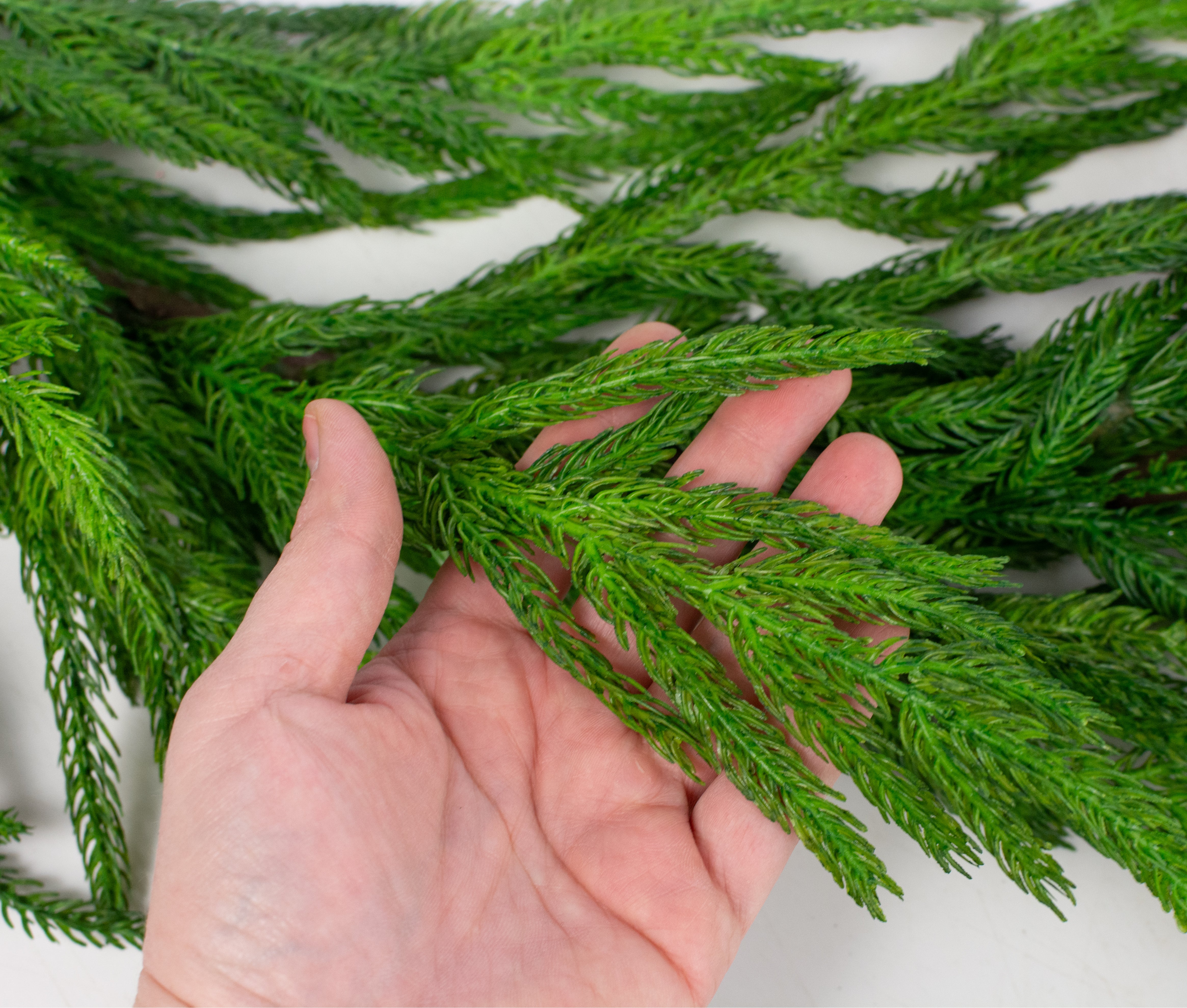 18' Soft Touch Fir Pine Garland detail photo 3