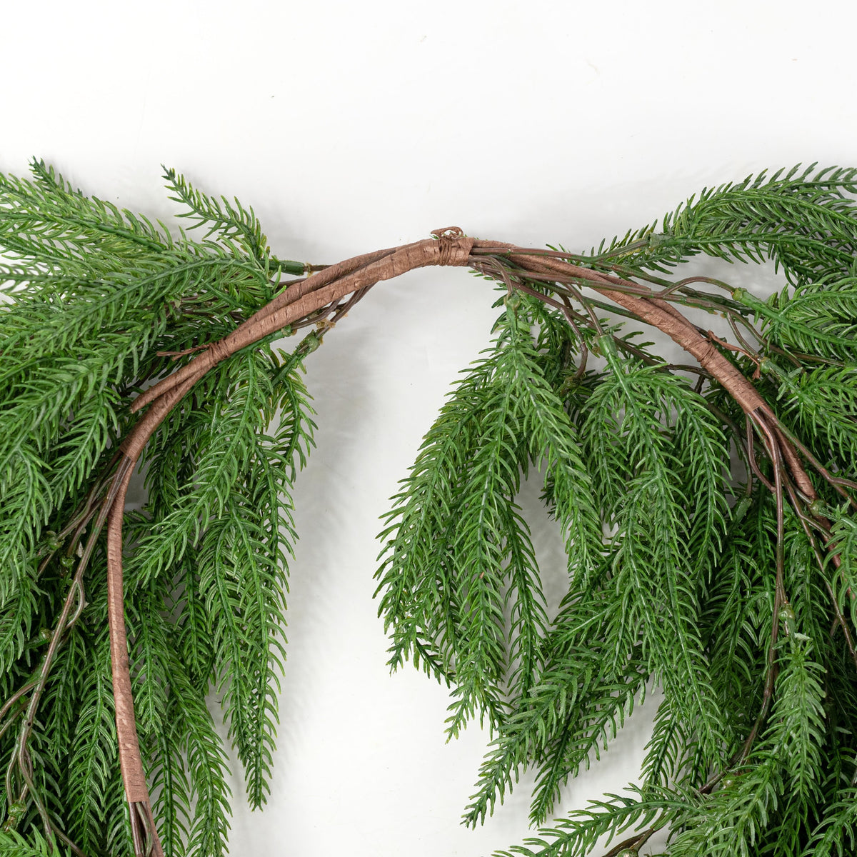5' Soft Touch Norfolk Pine Arch Swag Garland: Fresh Green detail photo 5