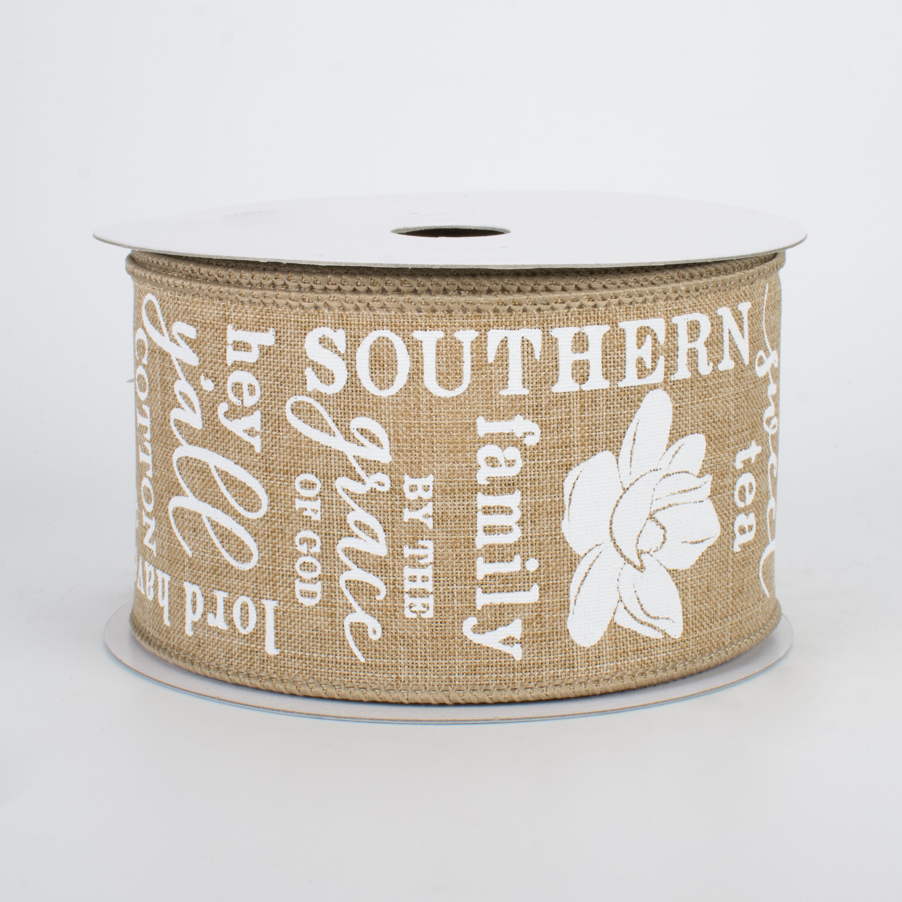 2.5" Southern Charm Ribbon: Light Beige (10 Yards)