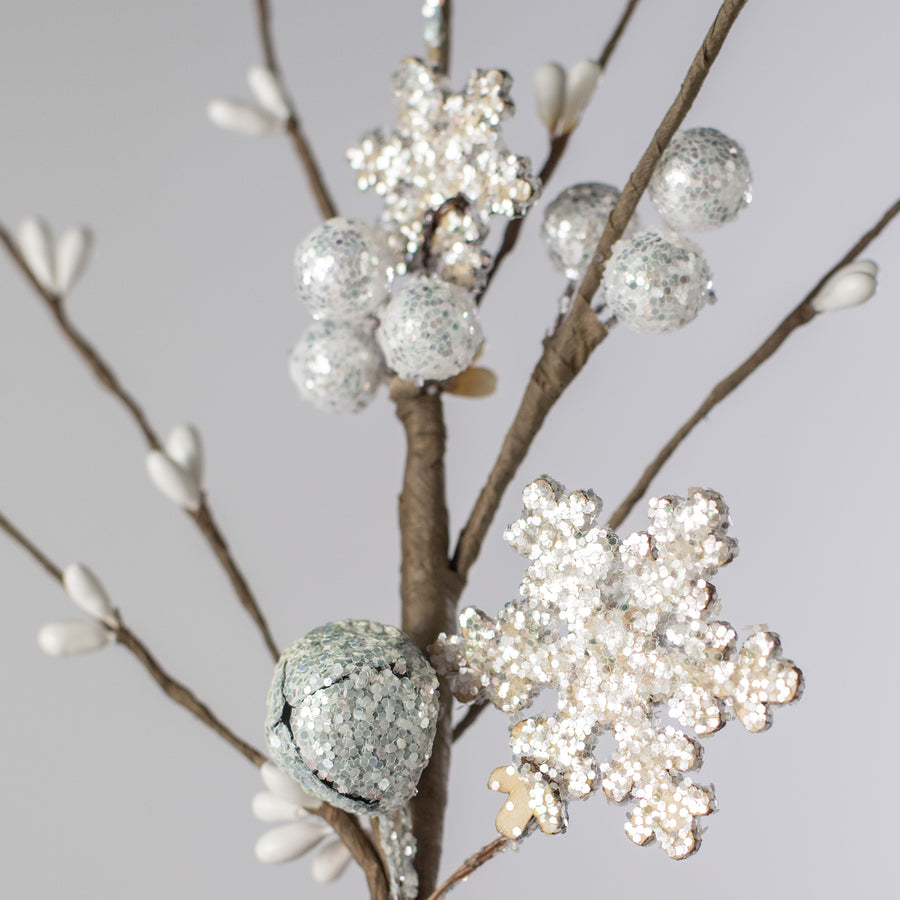 12" Sparkle Bells and Snowflakes Pick Lifestyle Photo