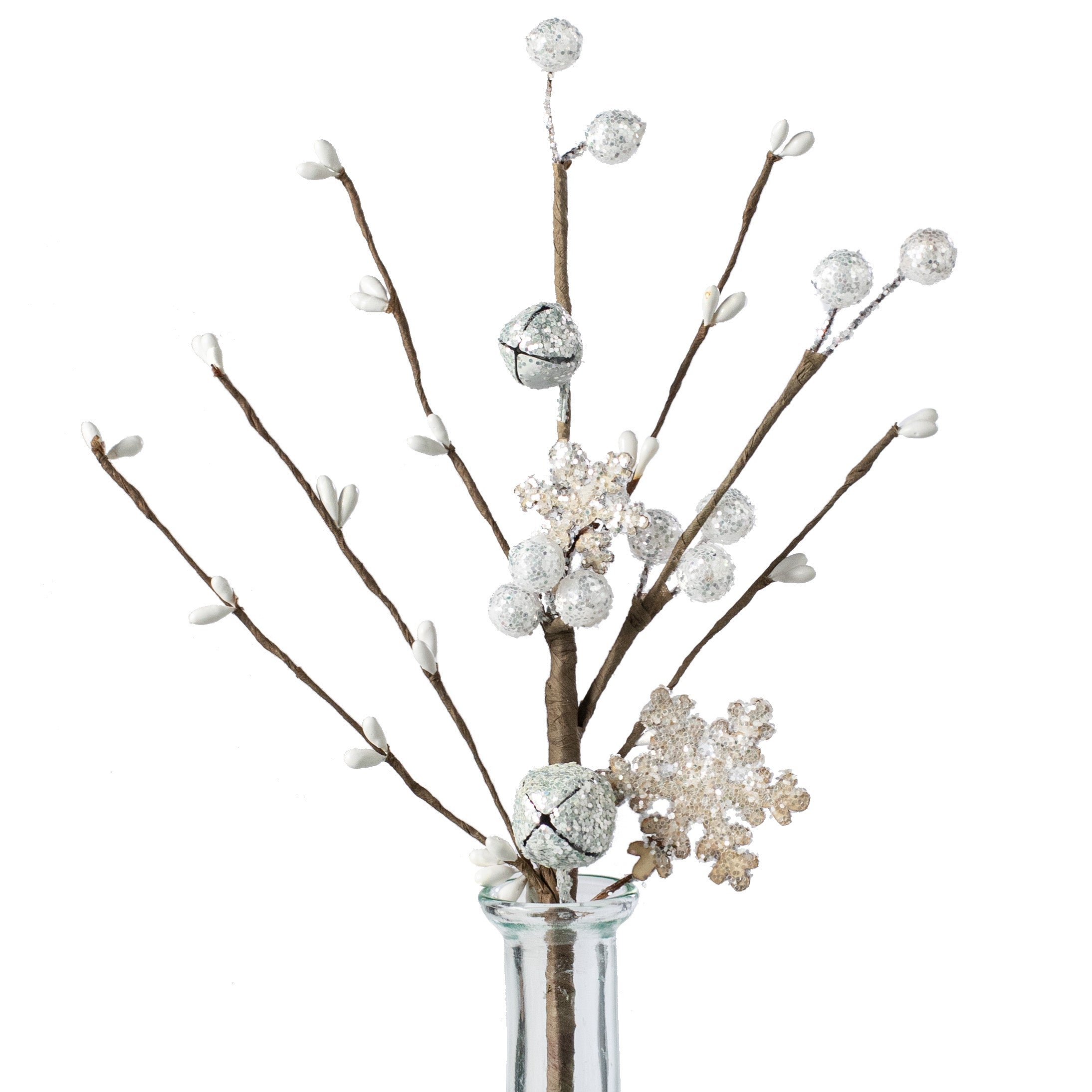 12" Sparkle Bells and Snowflakes Pick Item Number: ISB71507