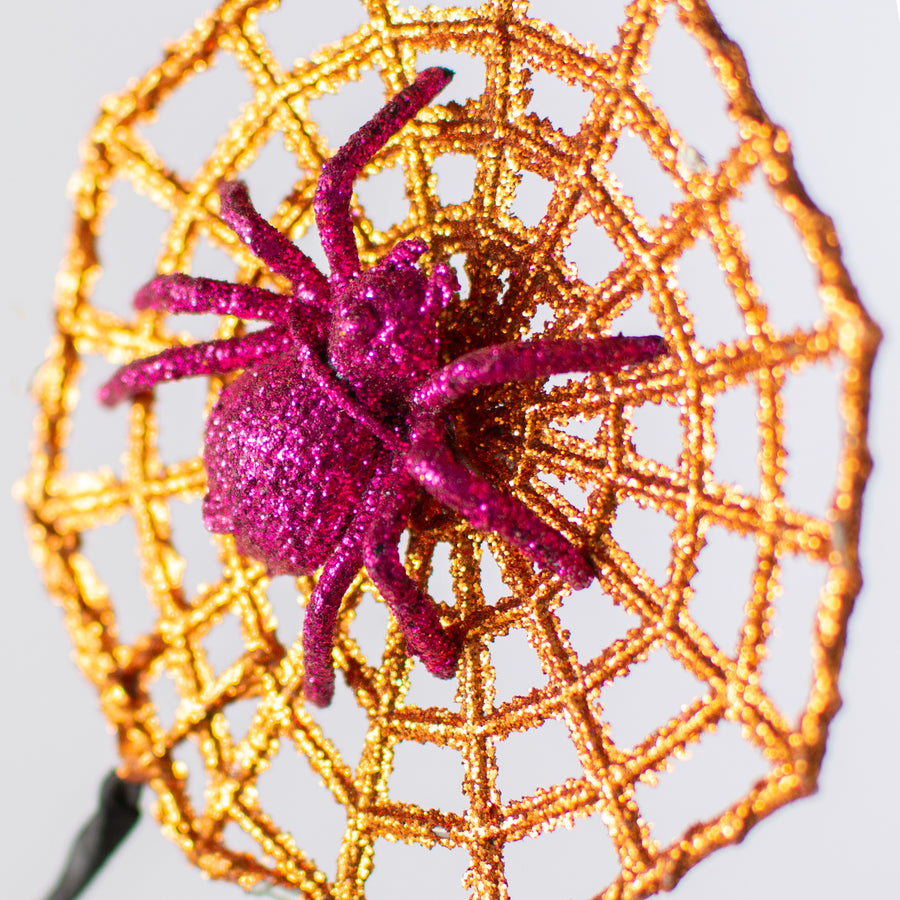 26" Spiders on Webs Spray: Bright Halloween detail photo 4