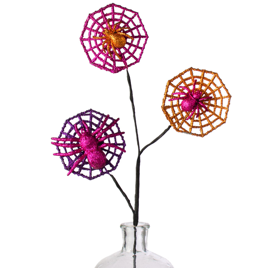 26" Spiders on Webs Spray: Bright Halloween Item Number: 57006HAL