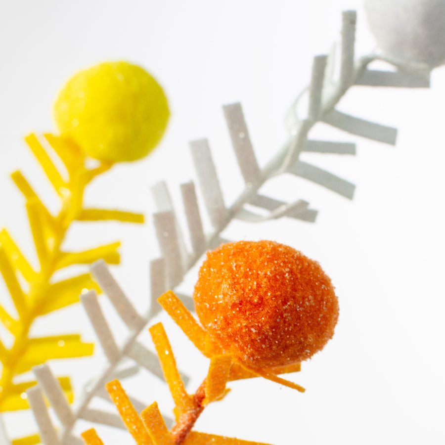 28" Spiky Felt Ball Spray: Candy Corn Hues Lifestyle Photo