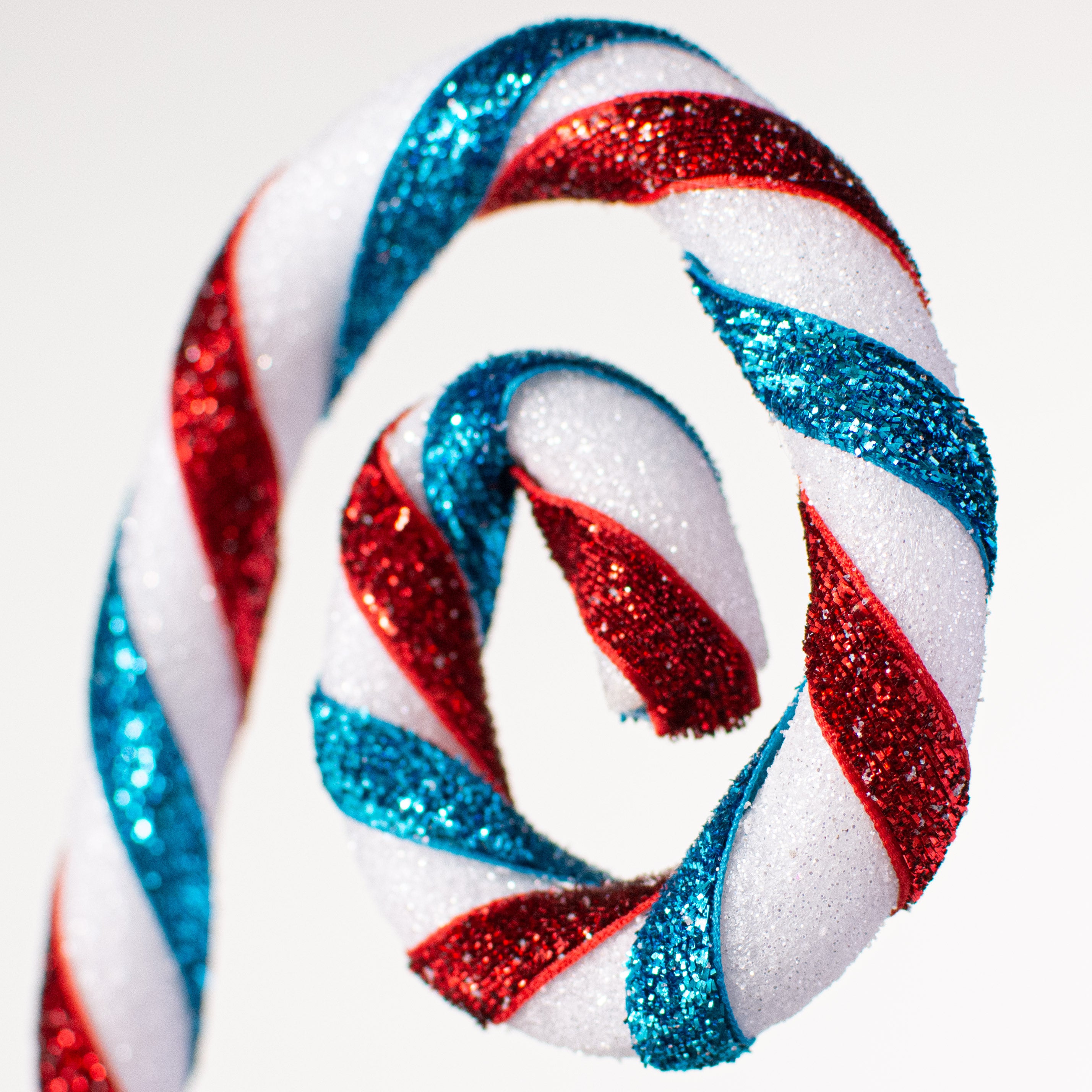 29" Spiral Candy Cane Spray: Red & Turquoise Lifestyle Photo