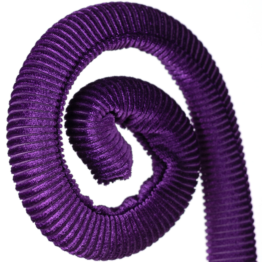 28" Spiral Fabric Curly Spray: Ribbed Purple Velvet Lifestyle Photo