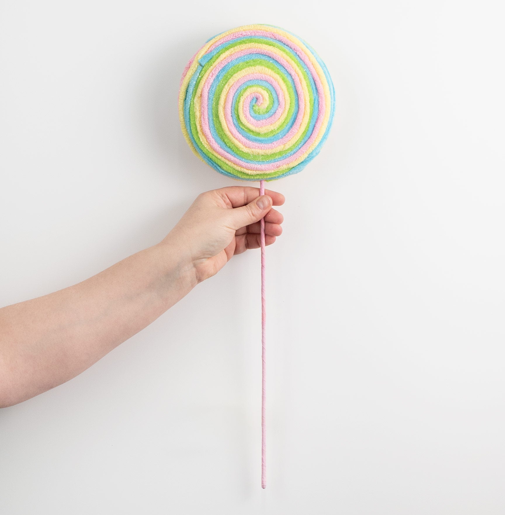 20" Spiral Lollipop Pick: Pastel Multi detail photo 3