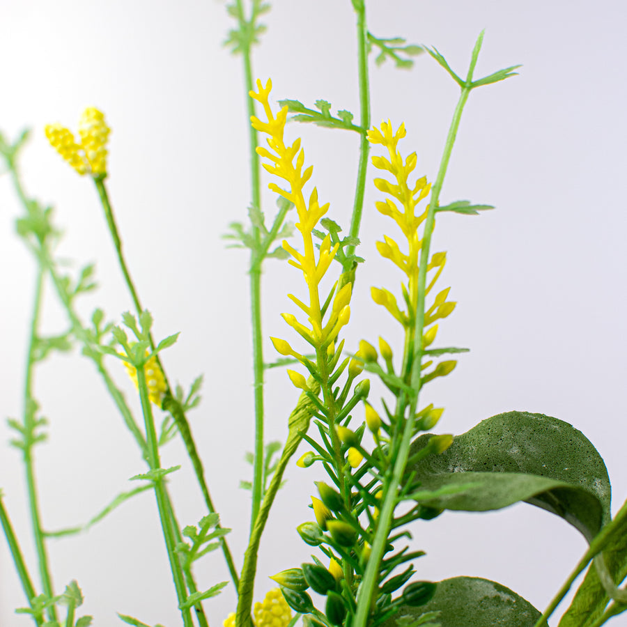 21" Spring Daisy Eucalyptus Spray: Yellow & Green detail photo 4
