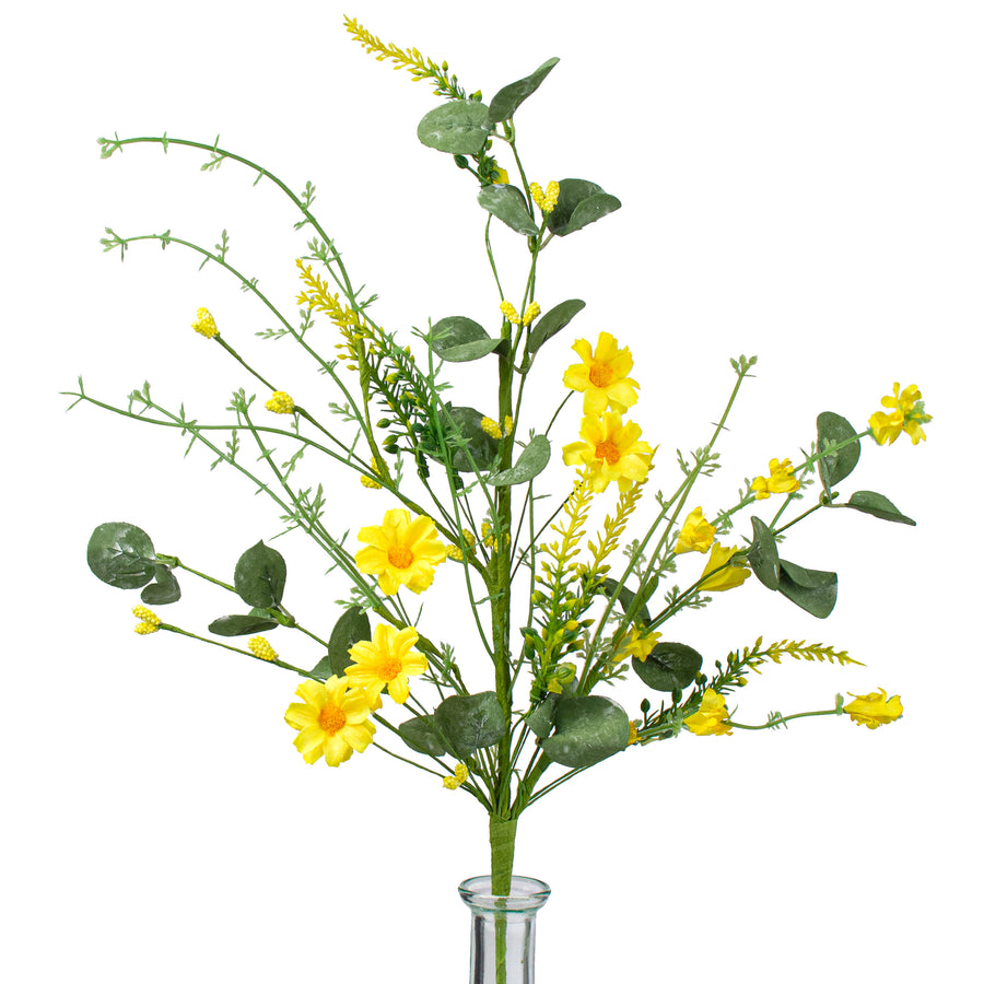 21" Spring Daisy Eucalyptus Spray: Yellow & Green Item Number: FH797629