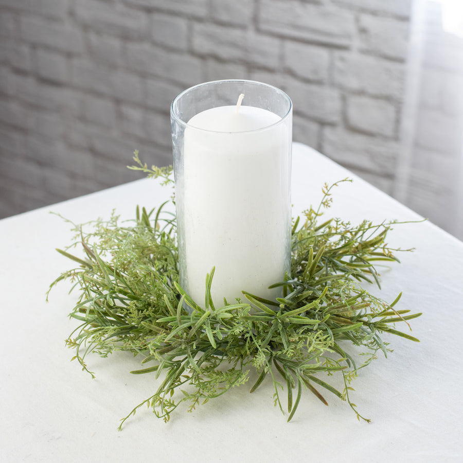 10" Spring Grass Mix Candle Ring Lifestyle Photo