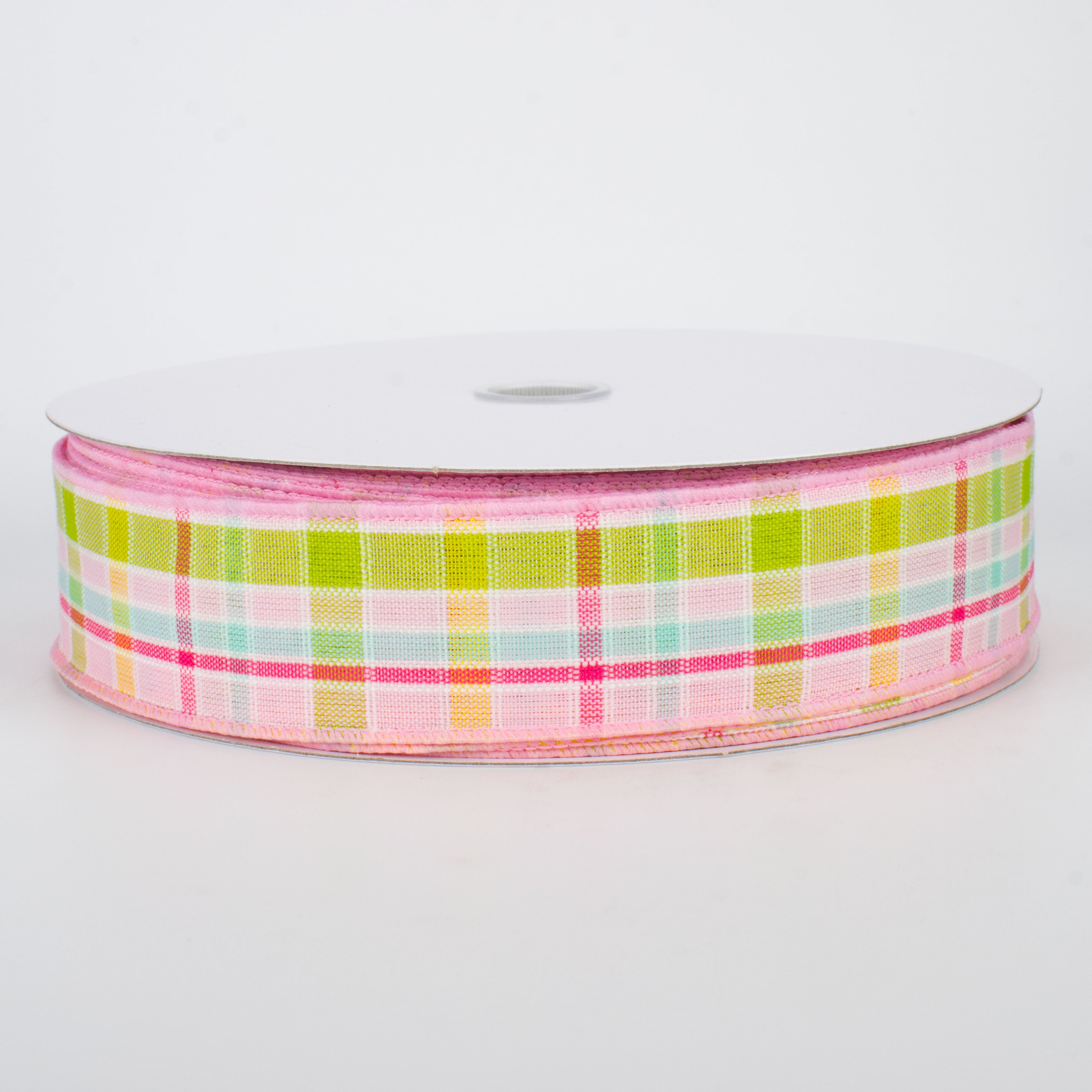 1.5" Spring Plaid Ribbon: Pastels (50 Yards)