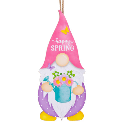 13" Spring Watering Can Gnome Shape Sign Item Number: AP7121