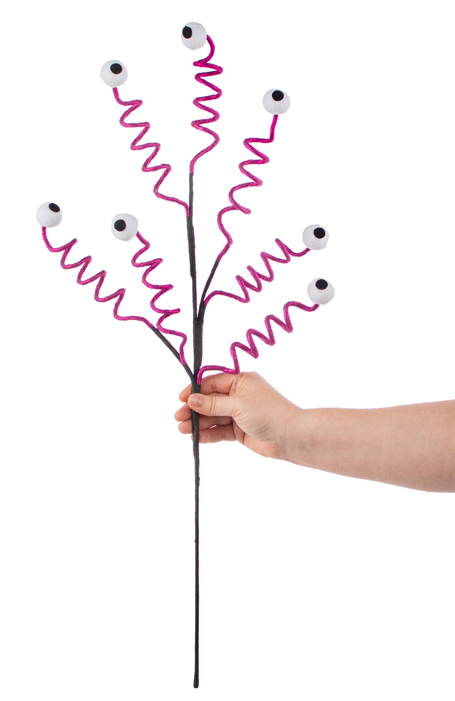 29" Springy Eyeball Spray: Fuchsia detail photo 3