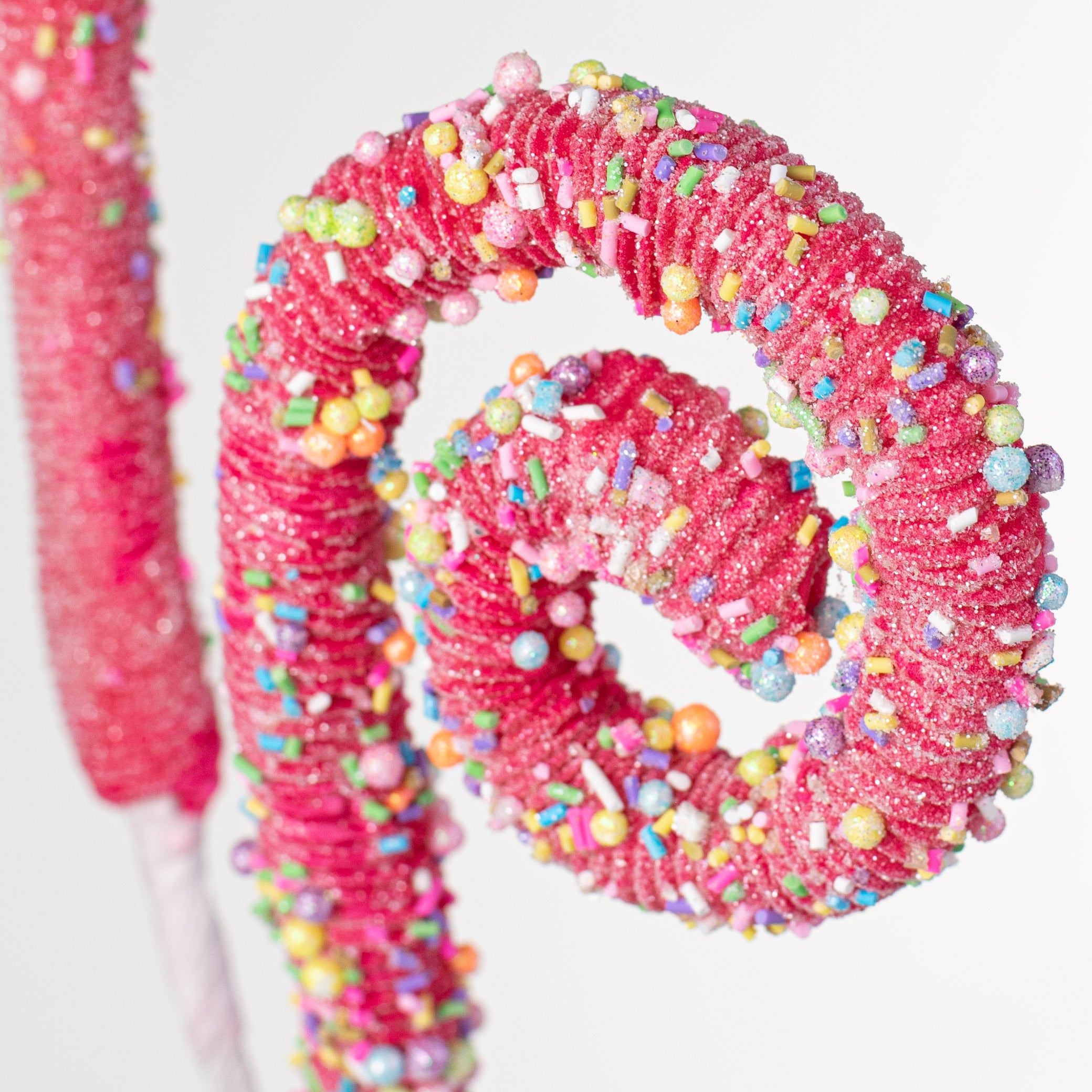 31" Sprinkle Curly Spray: Fuchsia Pink Lifestyle Photo