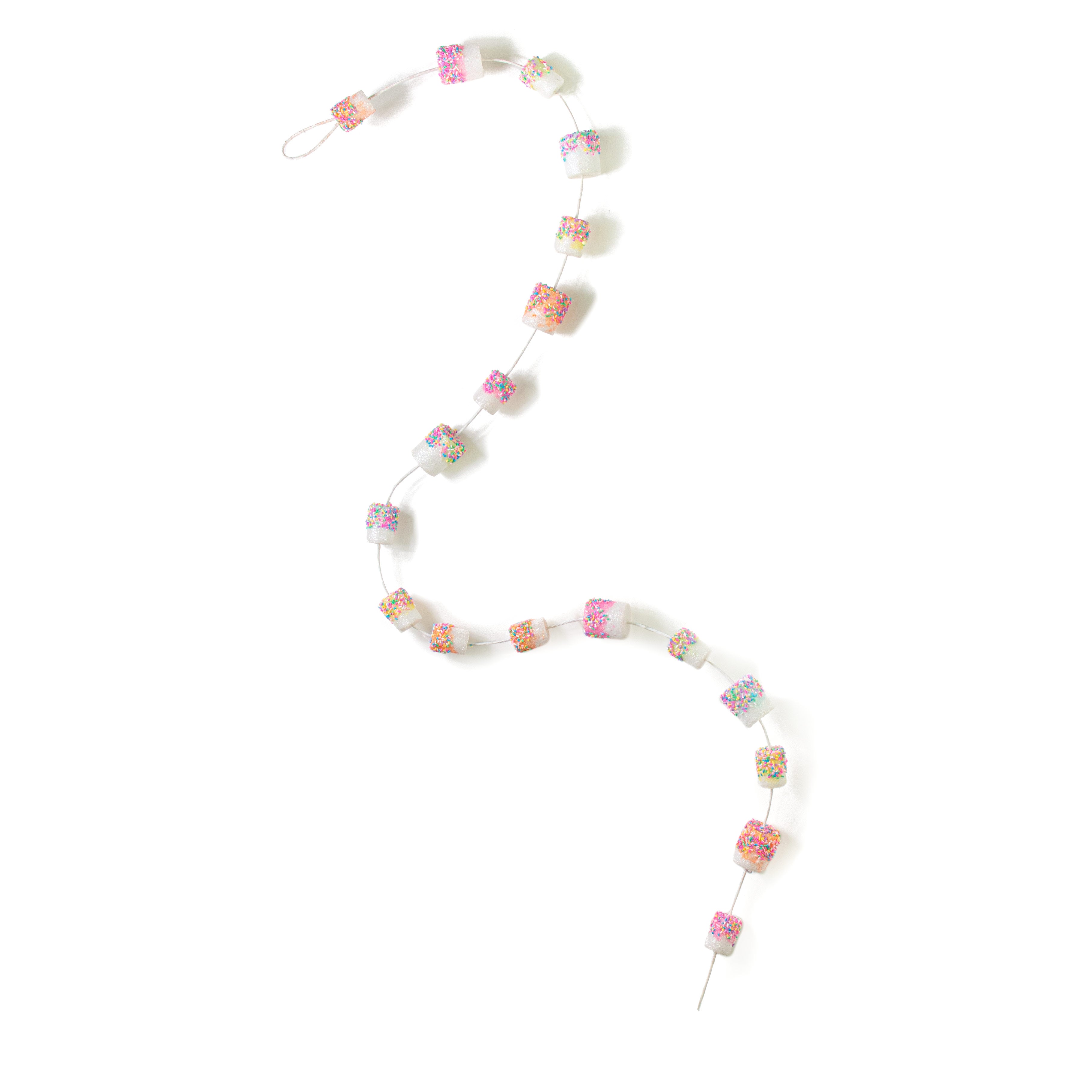 6' Sprinkle Dipped Marshmallow Garland detail photo 4