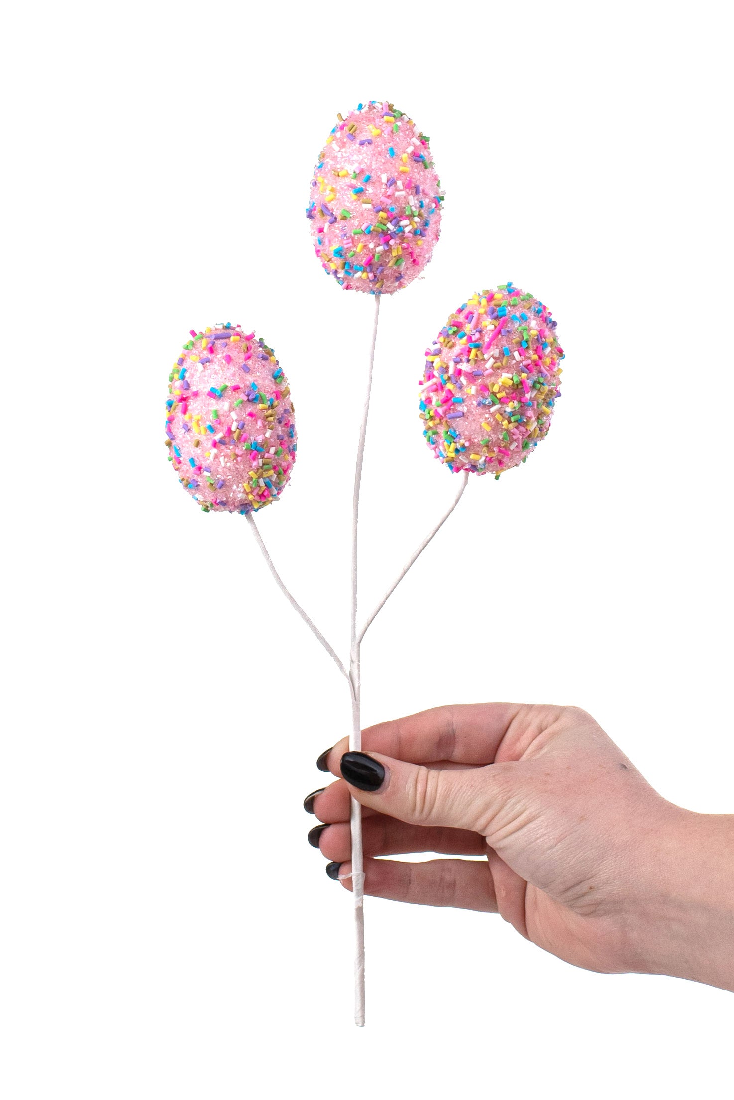 12" Sprinkle Egg Pick: Pink detail photo 3