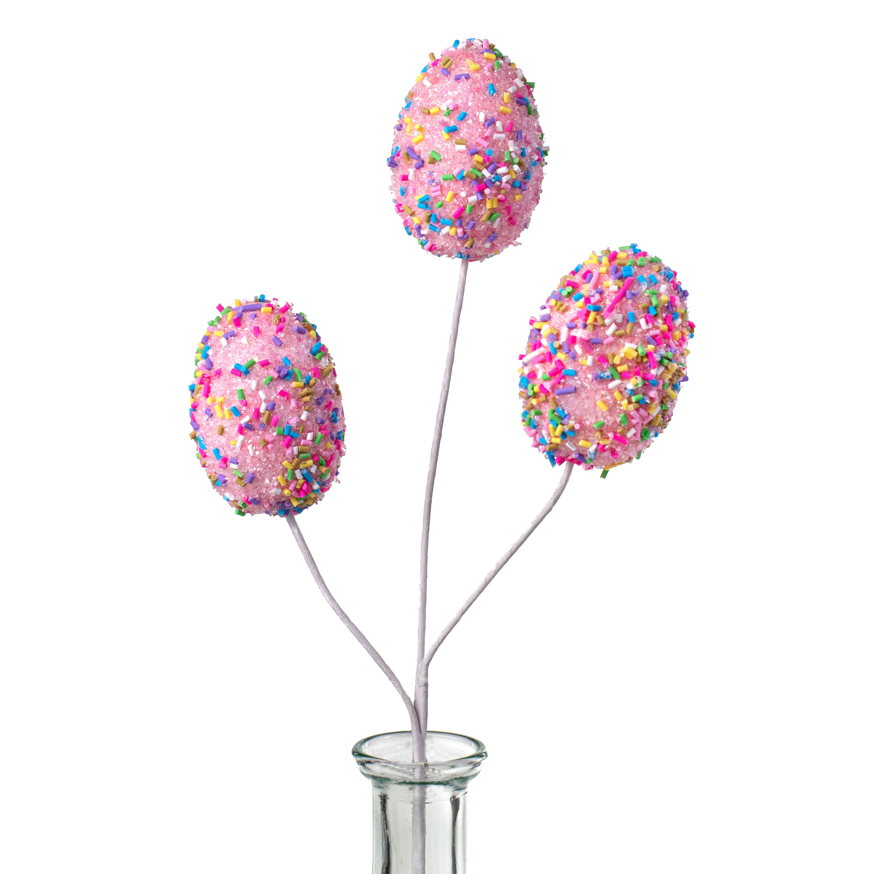 12" Sprinkle Egg Pick: Pink Item Number: 62879PK