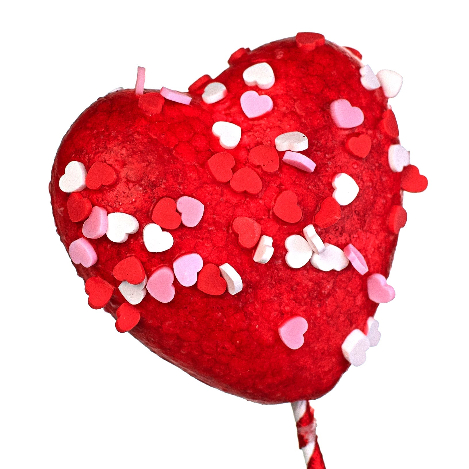 20" Sprinkle Heart Marshmallow Spray: Red detail photo 3
