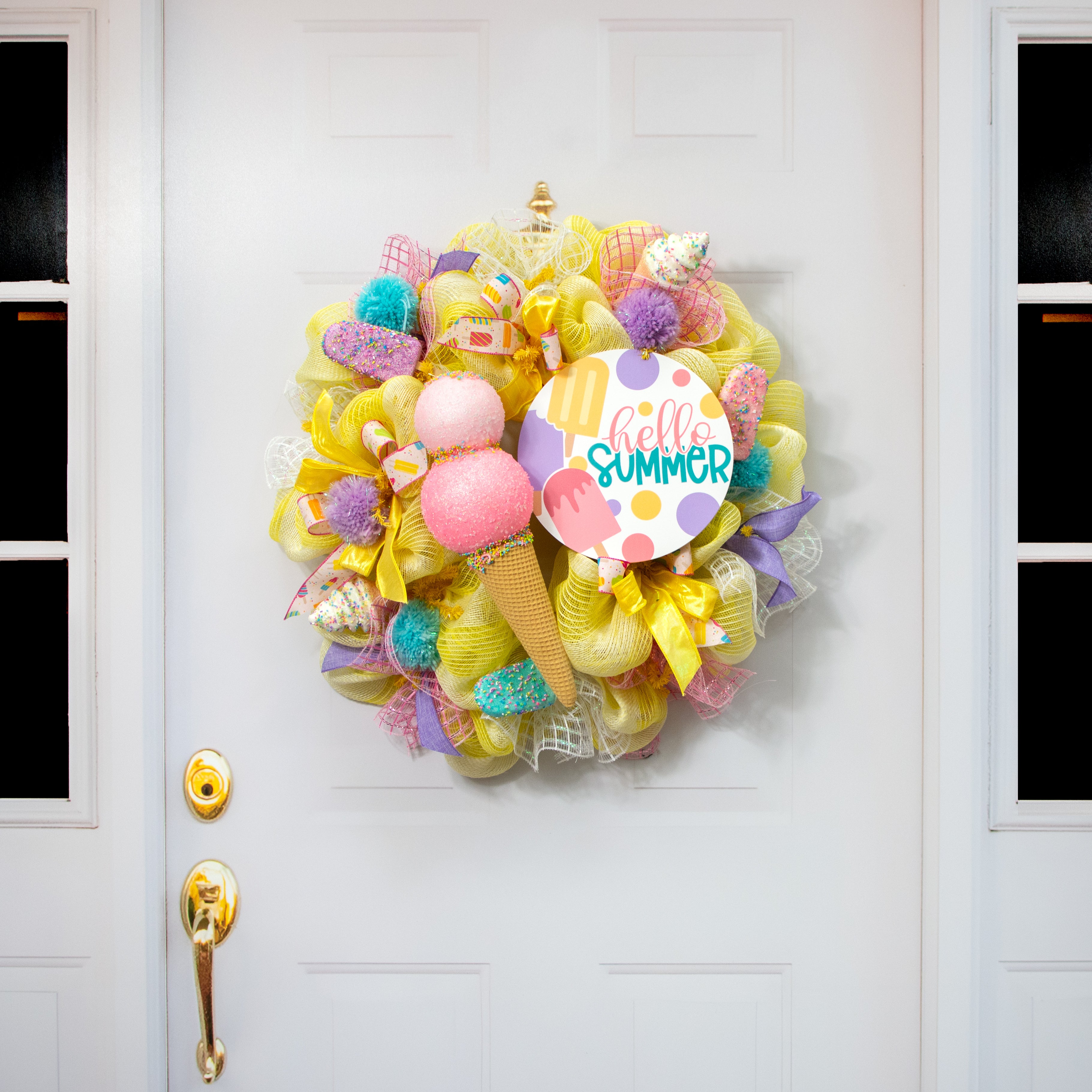 16" Sprinkle Ice Cream Cone Ornament: Pink detail photo 4