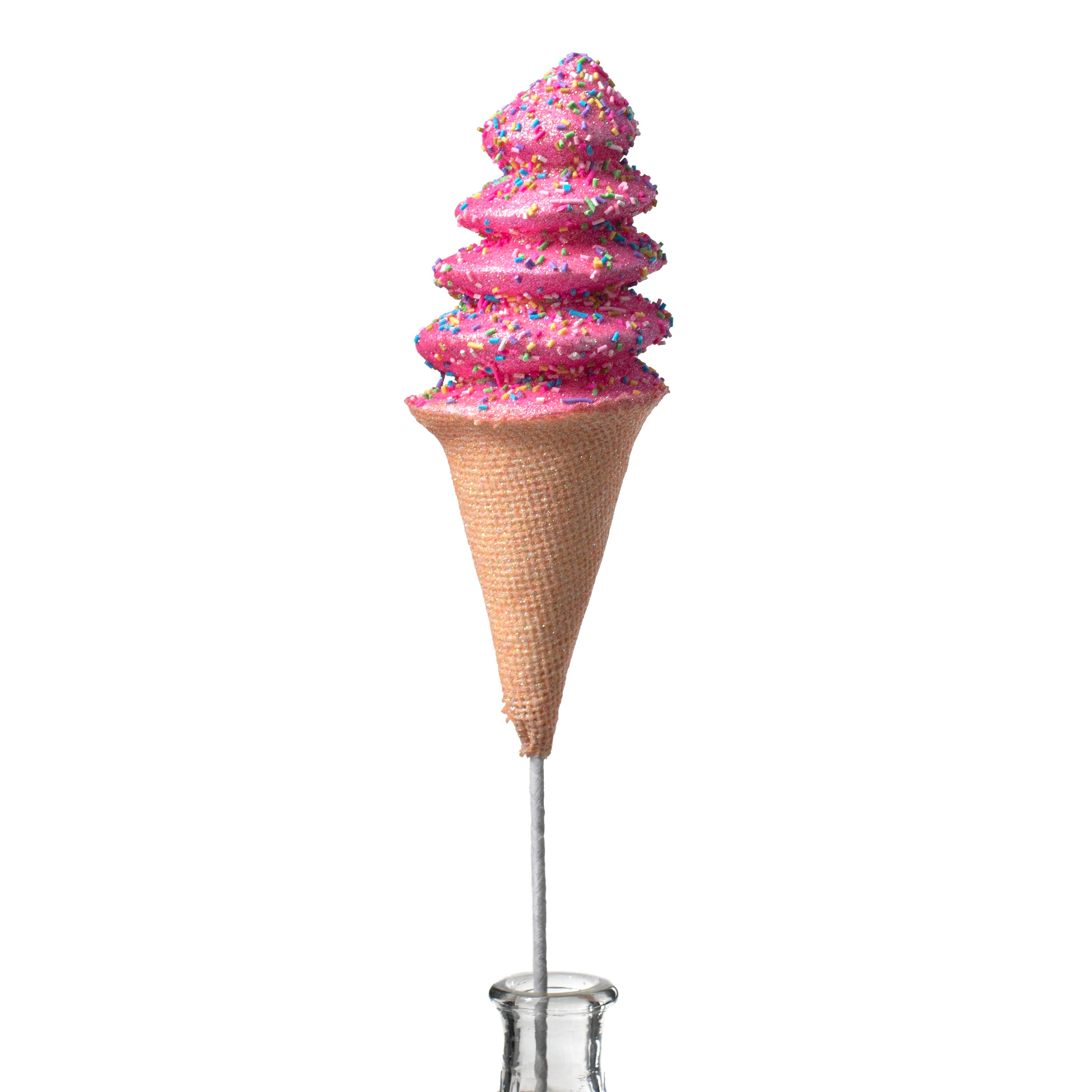 19" Sprinkle Ice Cream Pick: Fuchsia Pink Item Number: 62872BT