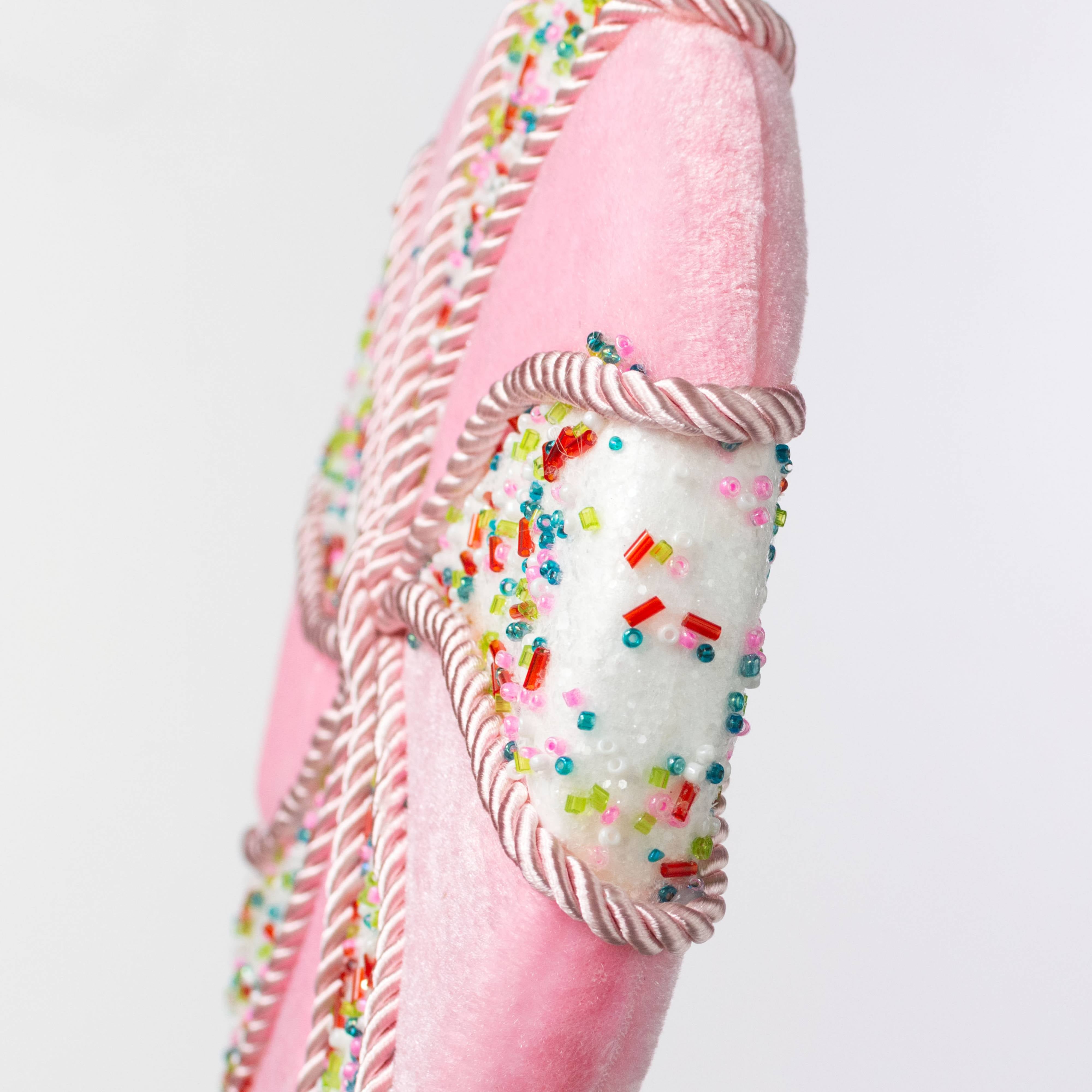 23" x 8" Sprinkle Lollipop Spray: Pink & White detail photo 4