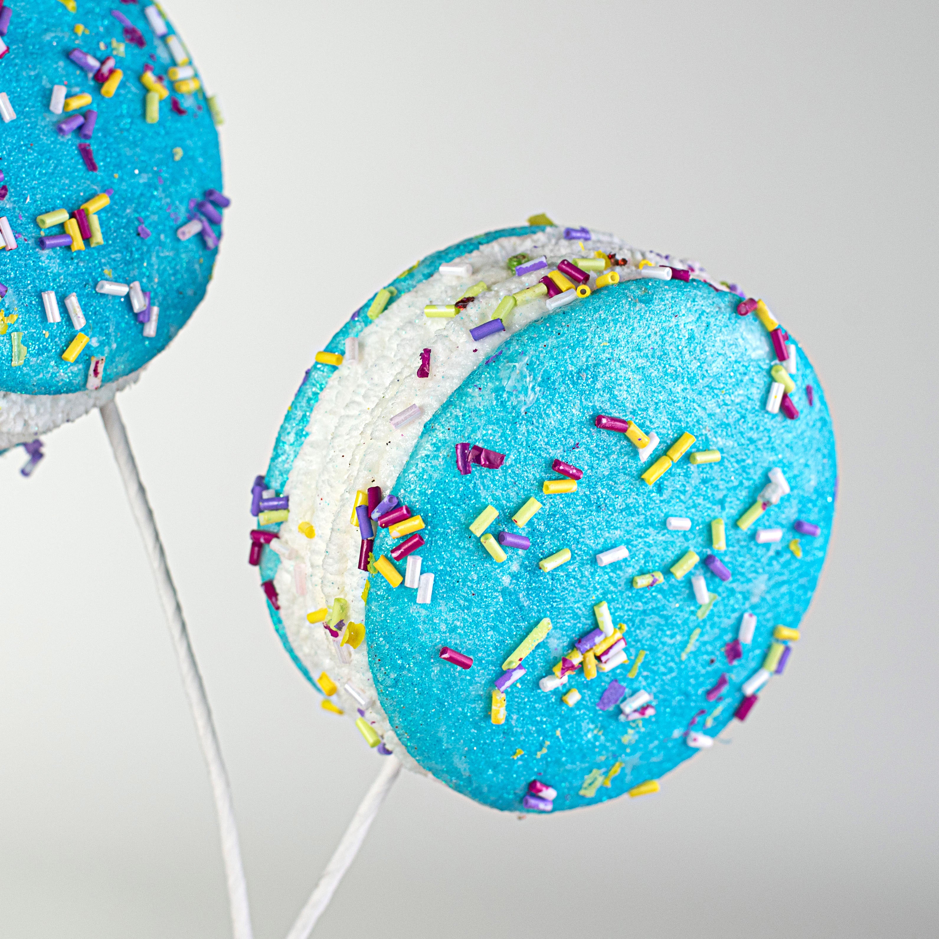 18" Sprinkle Macaron Spray: Blue Lifestyle Photo