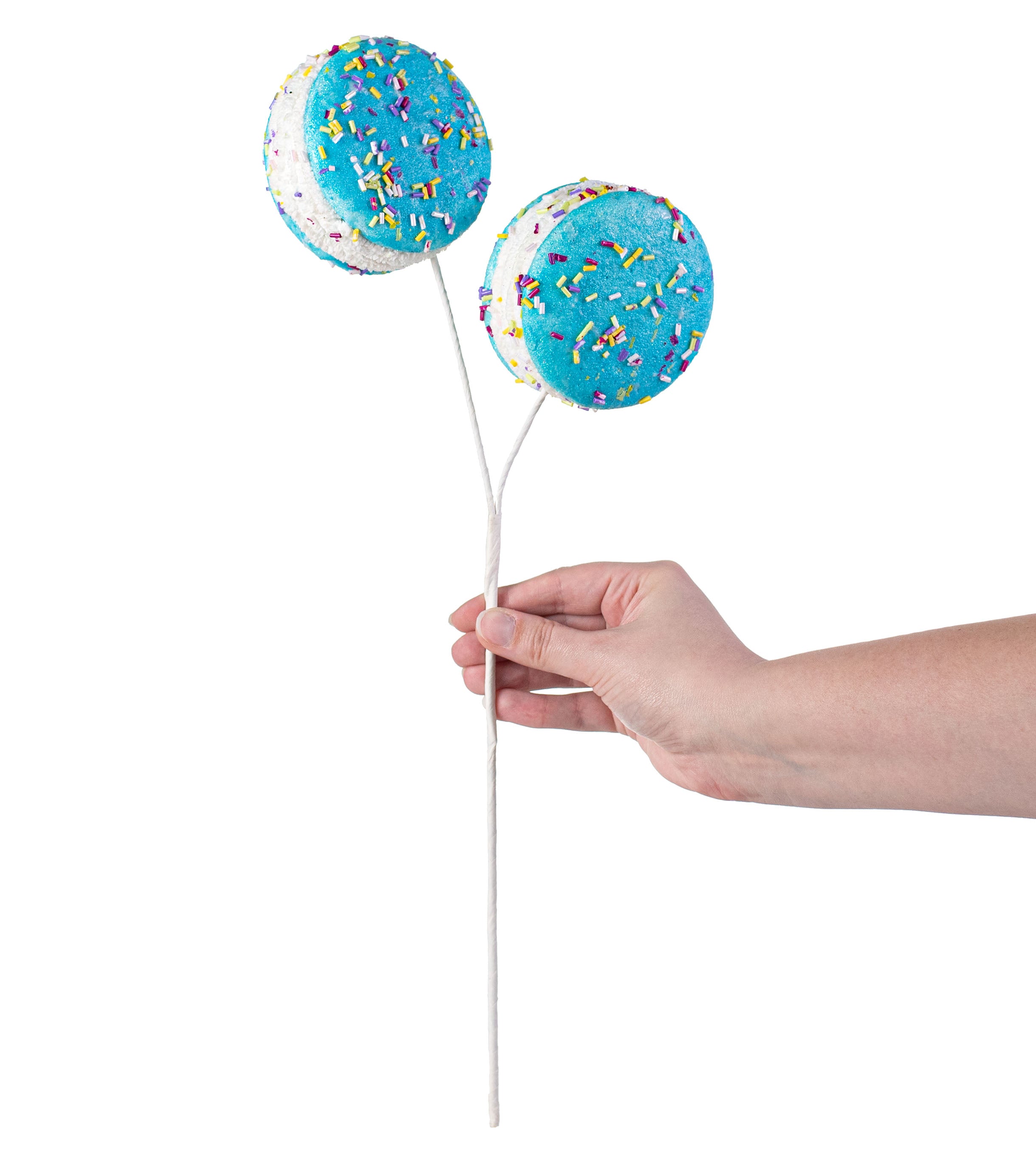 18" Sprinkle Macaron Spray: Blue detail photo 3