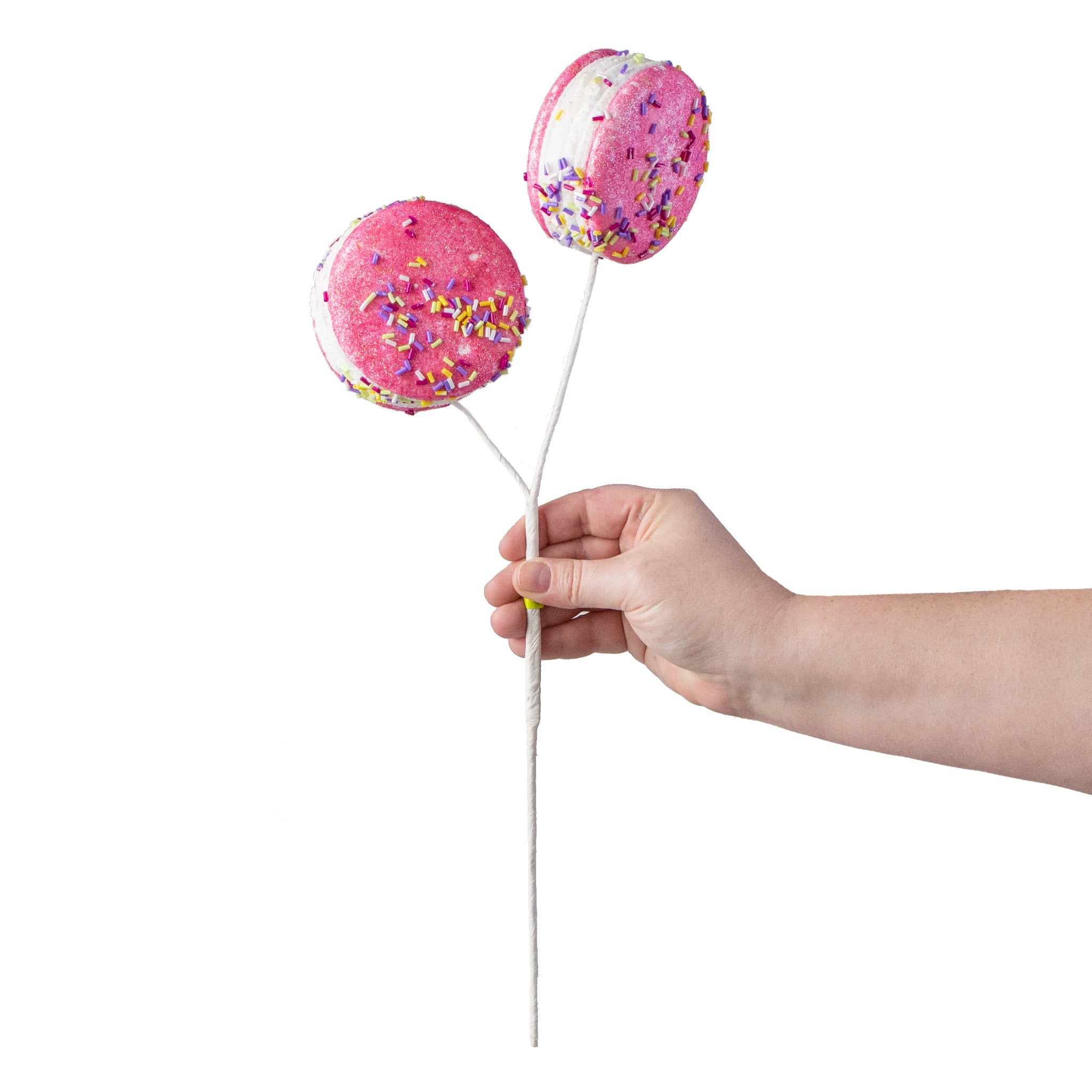 18" Sprinkle Macaron Spray: Pink detail photo 3