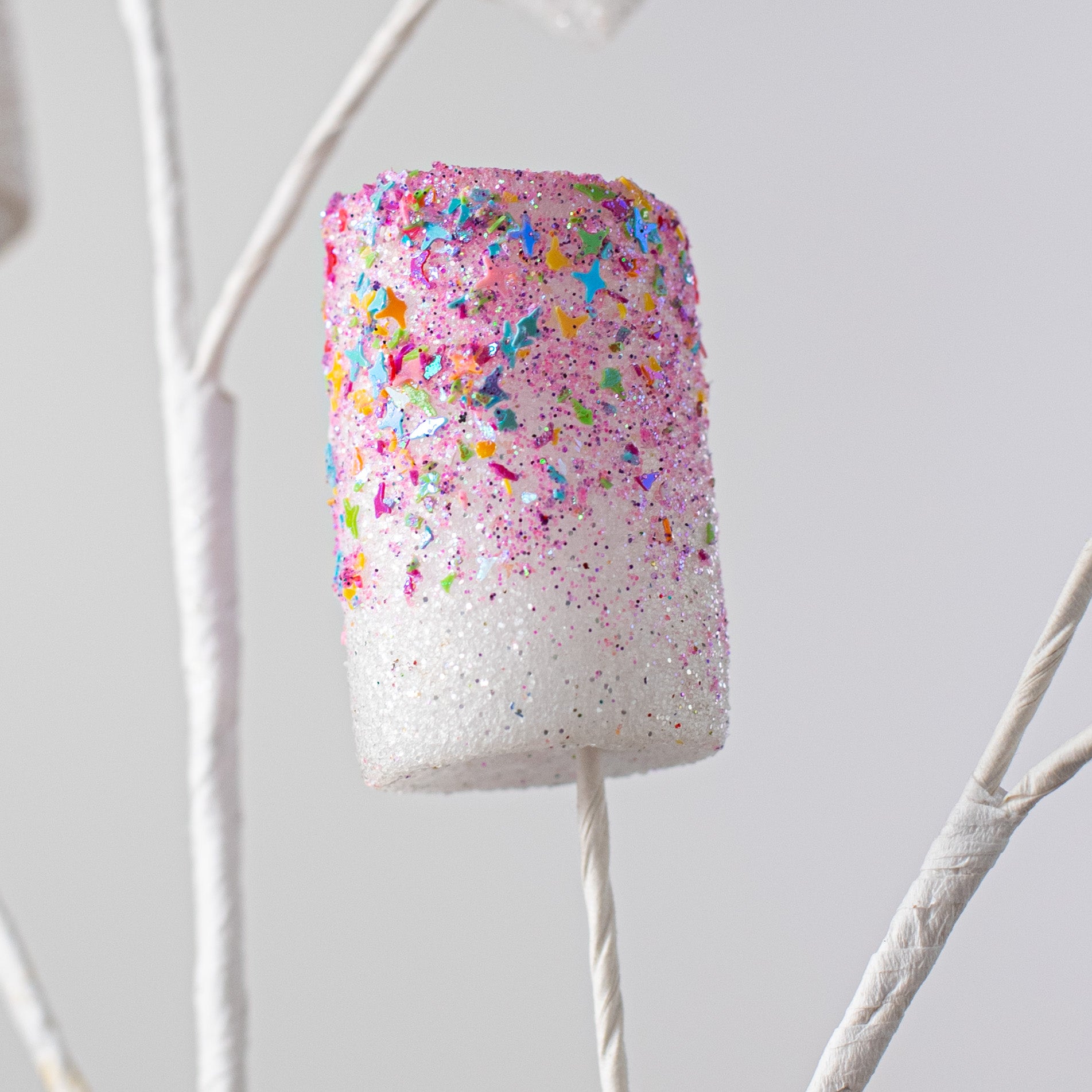 29" Sprinkle Marshmallow Spray: White & Multi-Color Lifestyle Photo