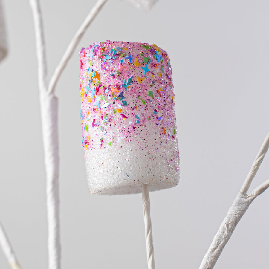 29" Sprinkle Marshmallow Spray: White & Multi-Color Lifestyle Photo