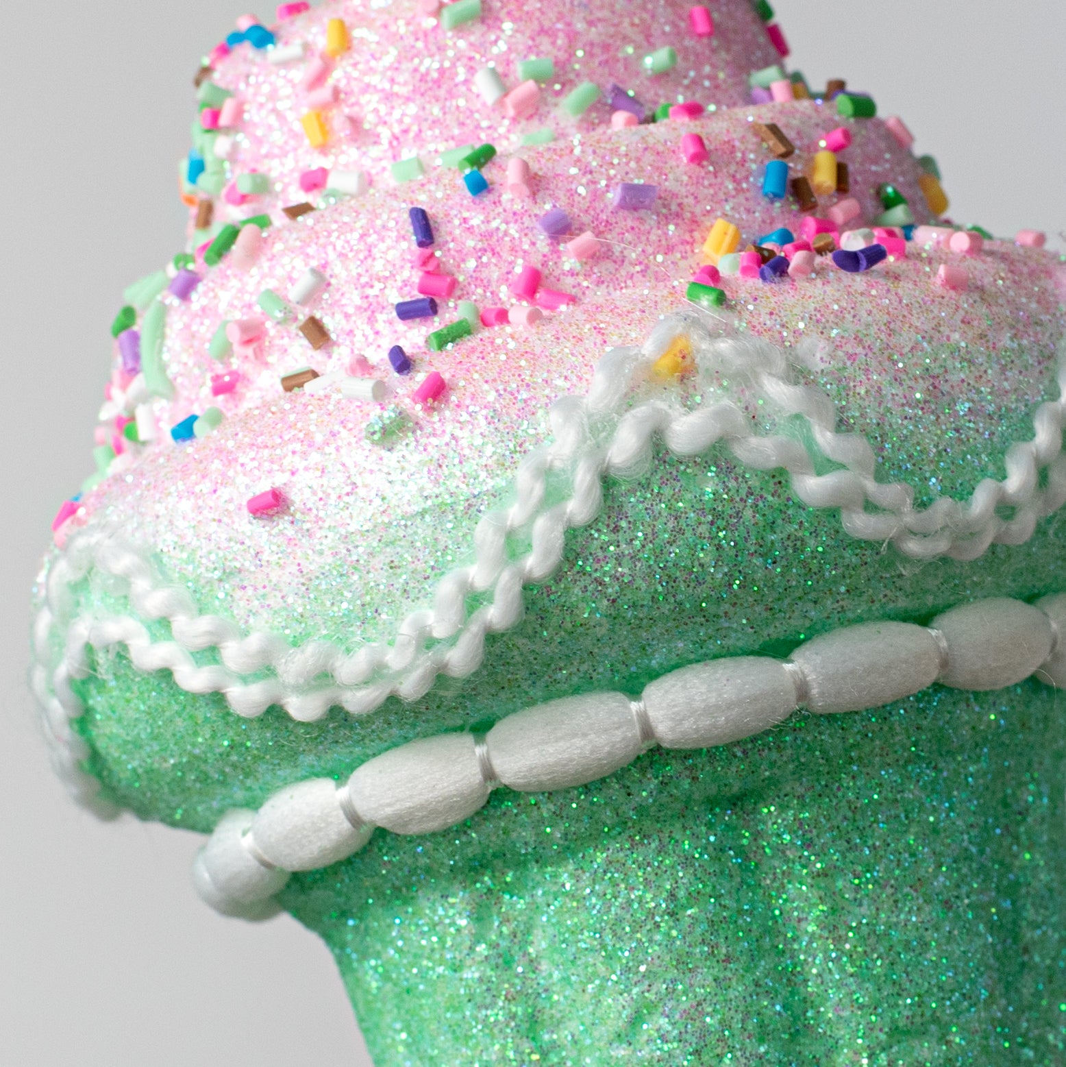 21" Sprinkles & Glitter Cupcake Pick: Pink & Green Lifestyle Photo