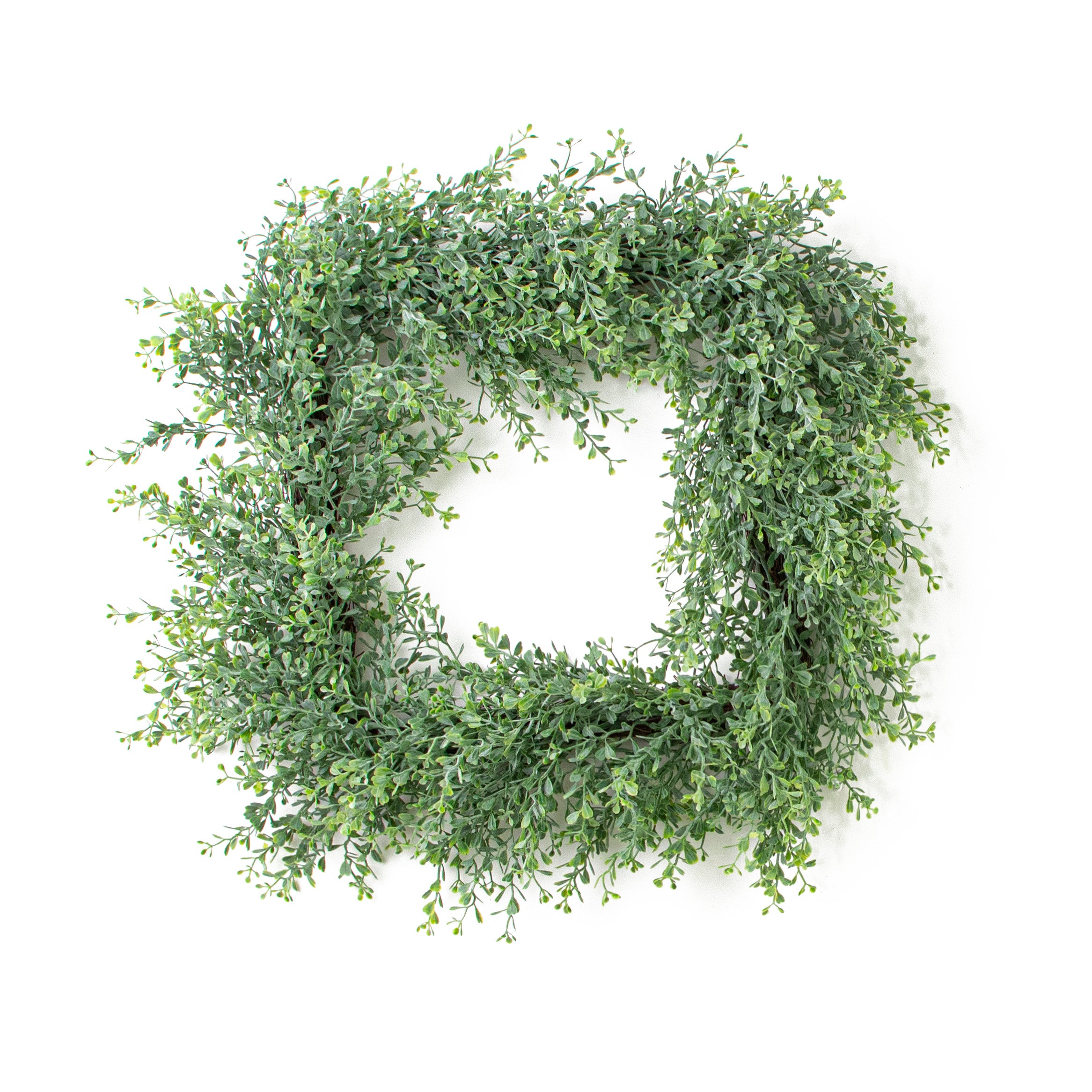 18" Square Boxwood Wreath: Dusty Green Item Number: FR659943