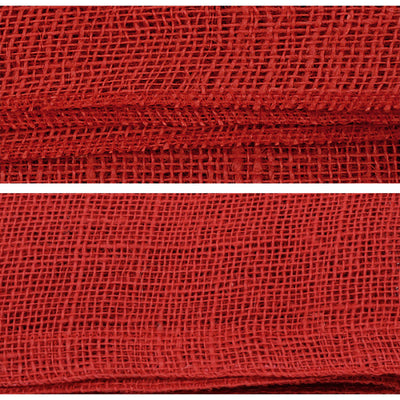 52" Square Burlap Table Topper: Red Lifestyle Photo