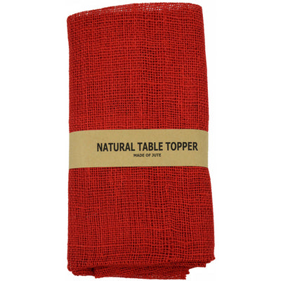 52" Square Burlap Table Topper: Red Item Number: JH-TS11