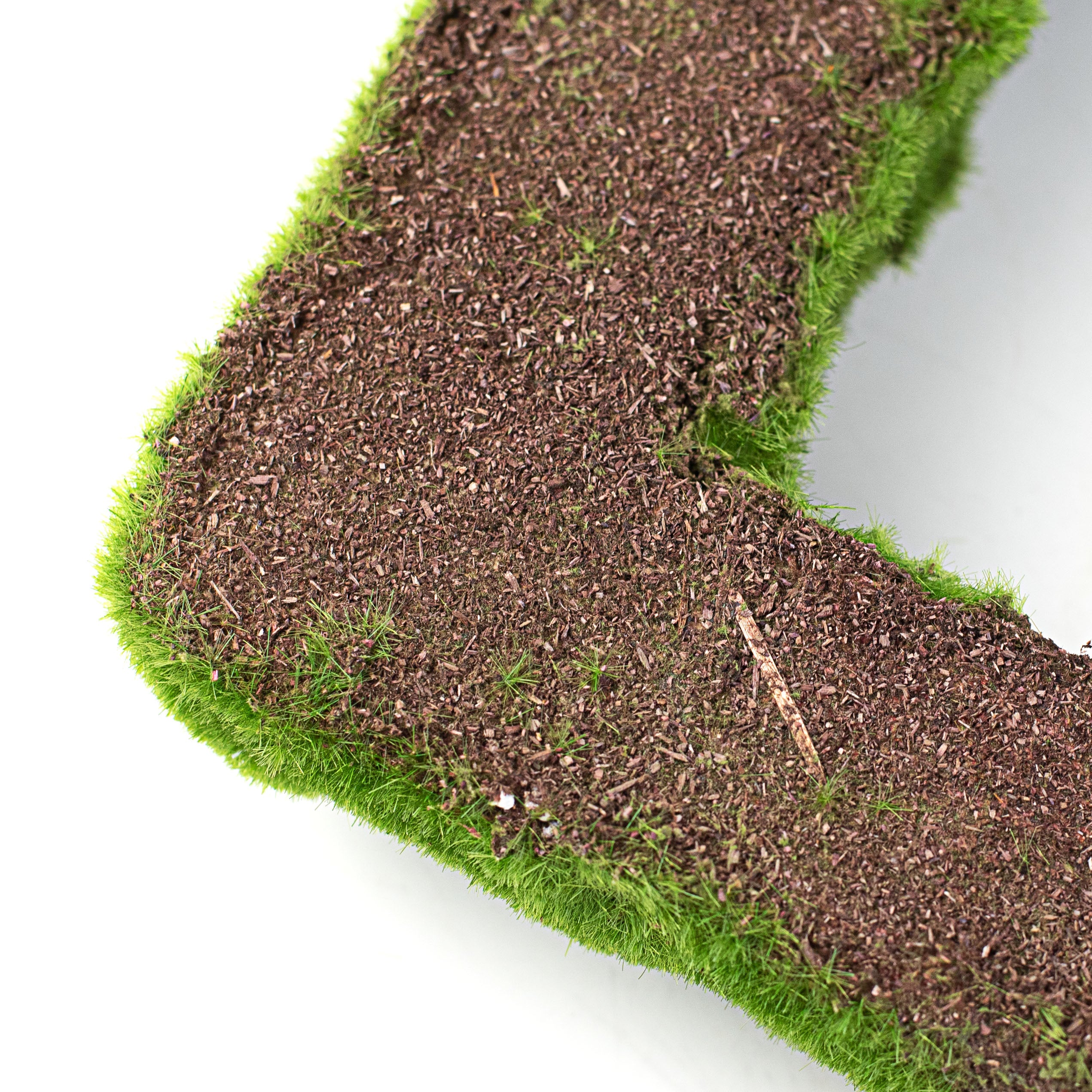 12" Square Cushion Moss Wreath detail photo 4
