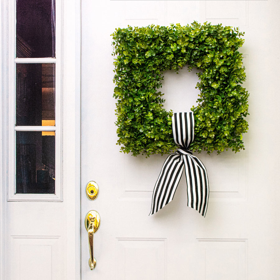 22" Square Eucalyptus Wreath Lifestyle Photo