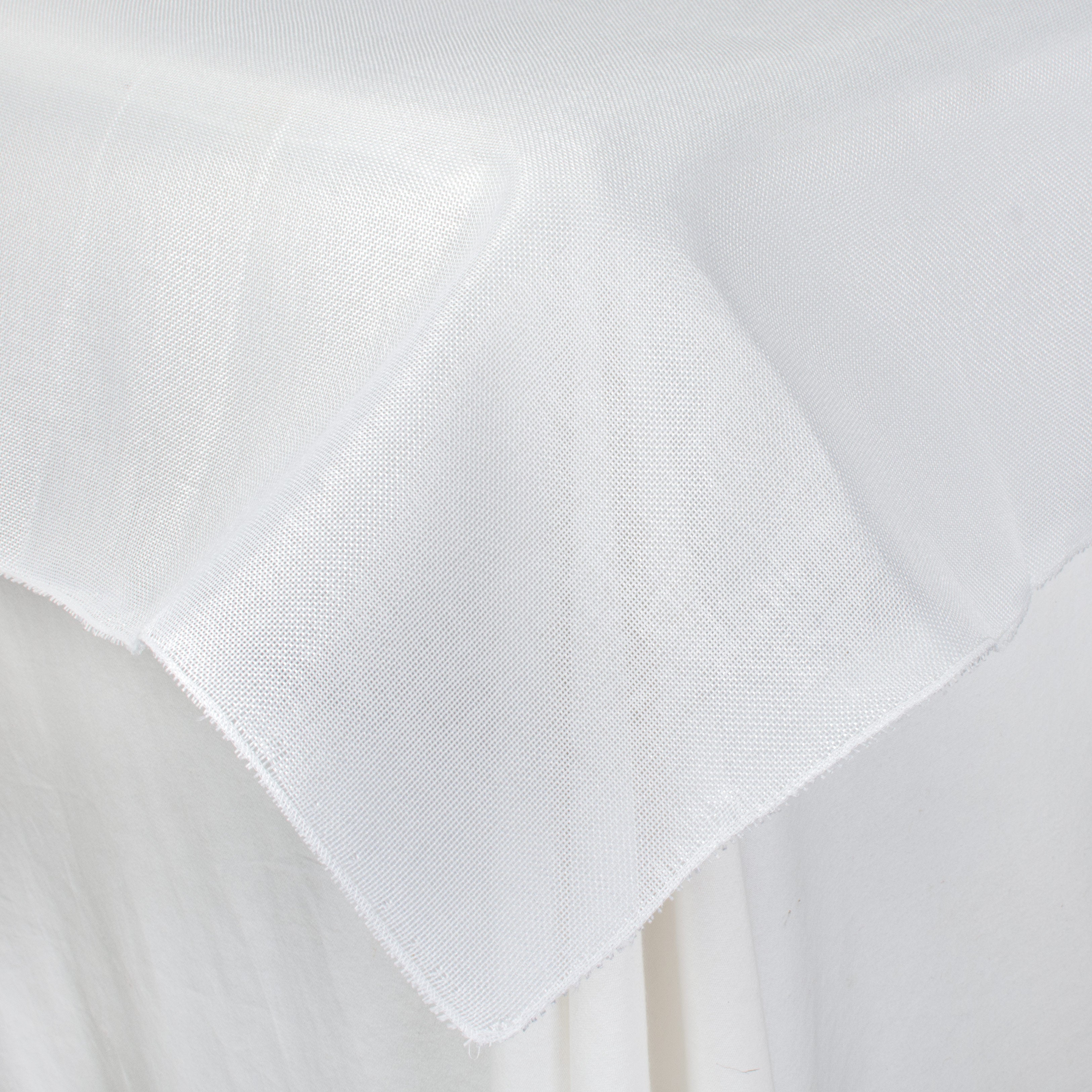 56" Square Faux Jute Table Topper: White Item Number: TFJ-T01