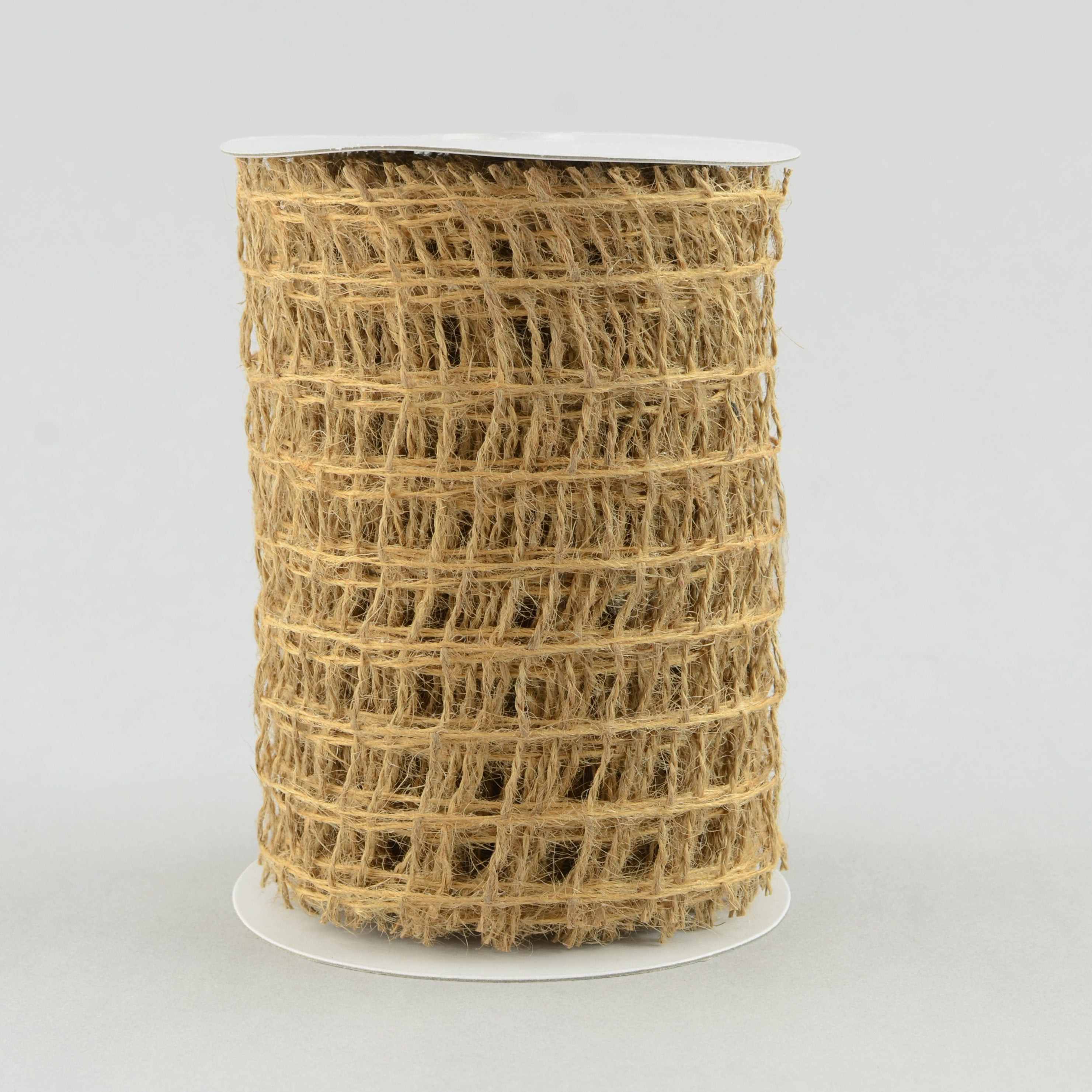 6" Square Net Natural Jute Burlap Ribbon (10 Yards) Item Number: RNJS06-12