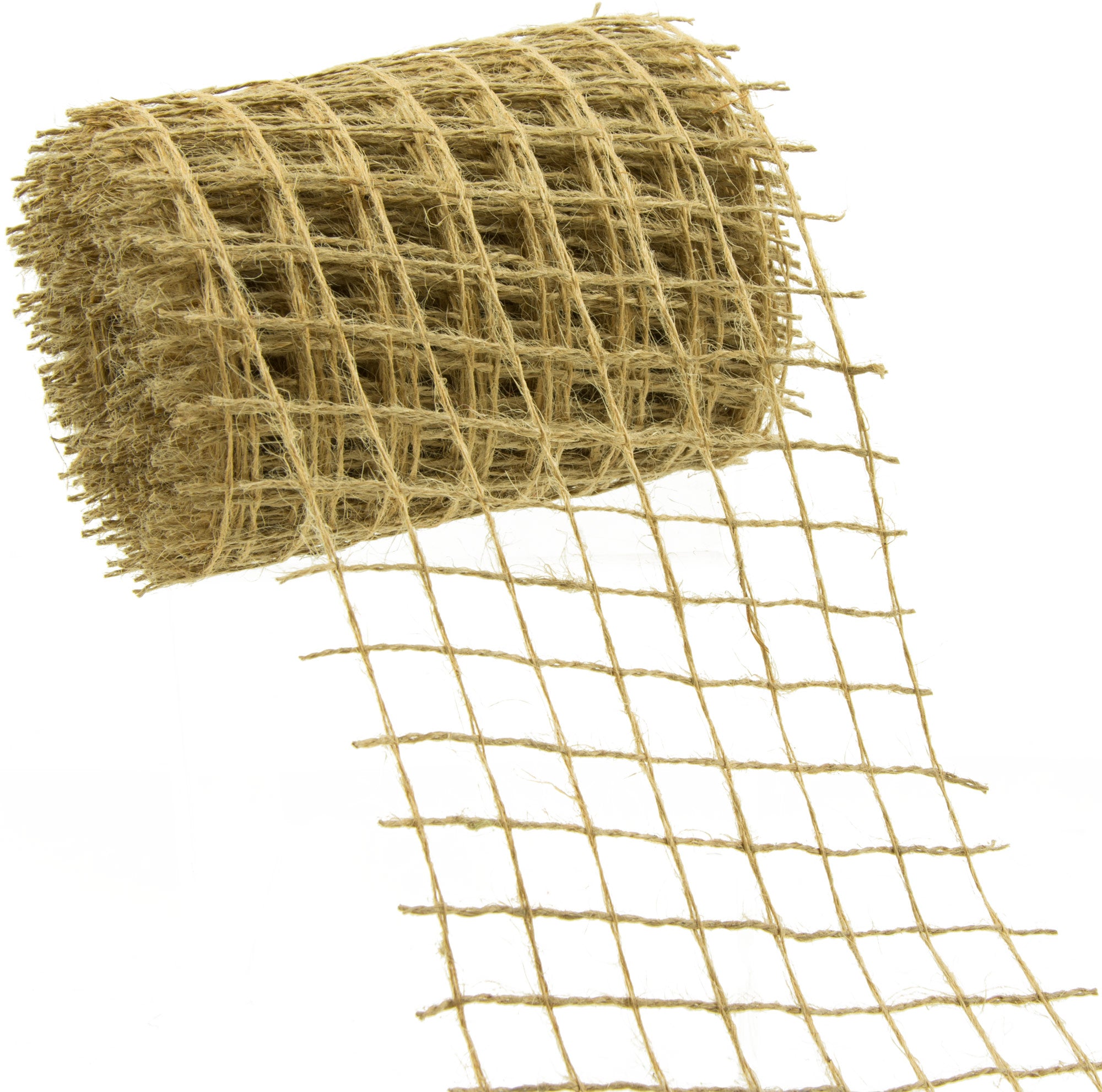 6" Square Net Natural Jute Burlap Ribbon (10 Yards) detail photo 3