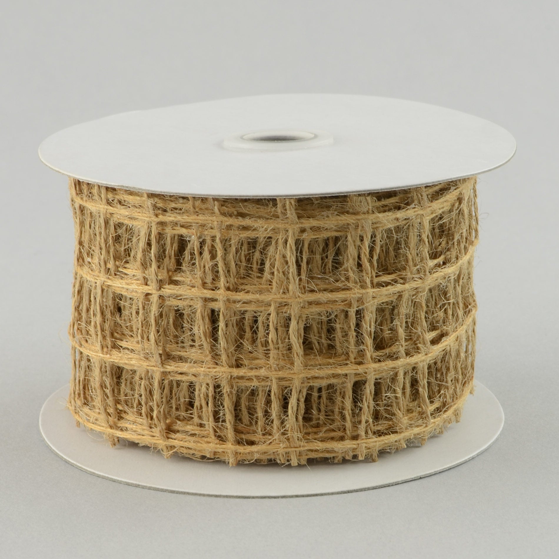 2.5" Square Net Natural Jute Burlap Ribbon (10 Yards) Item Number: RNJS62-12