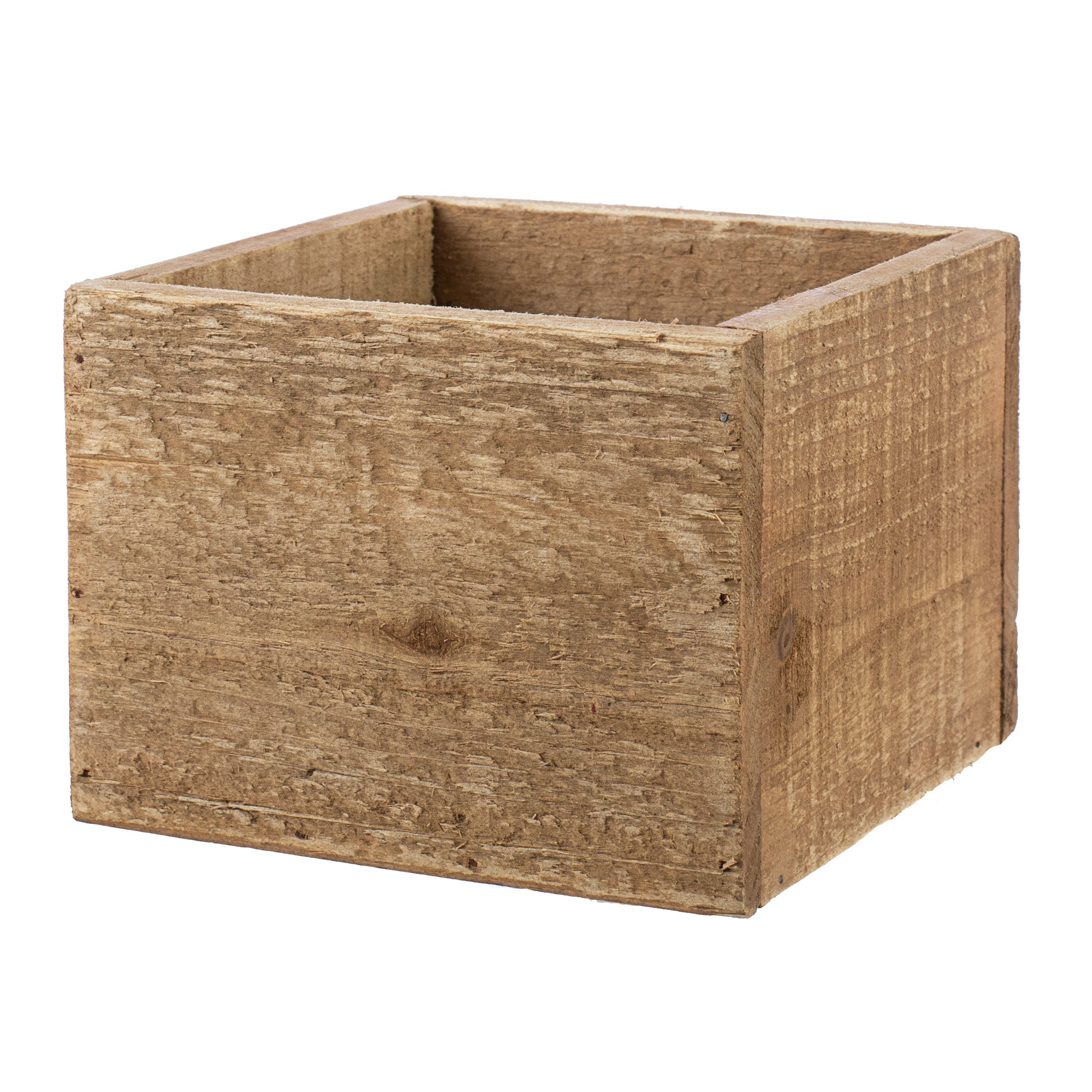6" Square Wooden Planter Item Number: KM6518