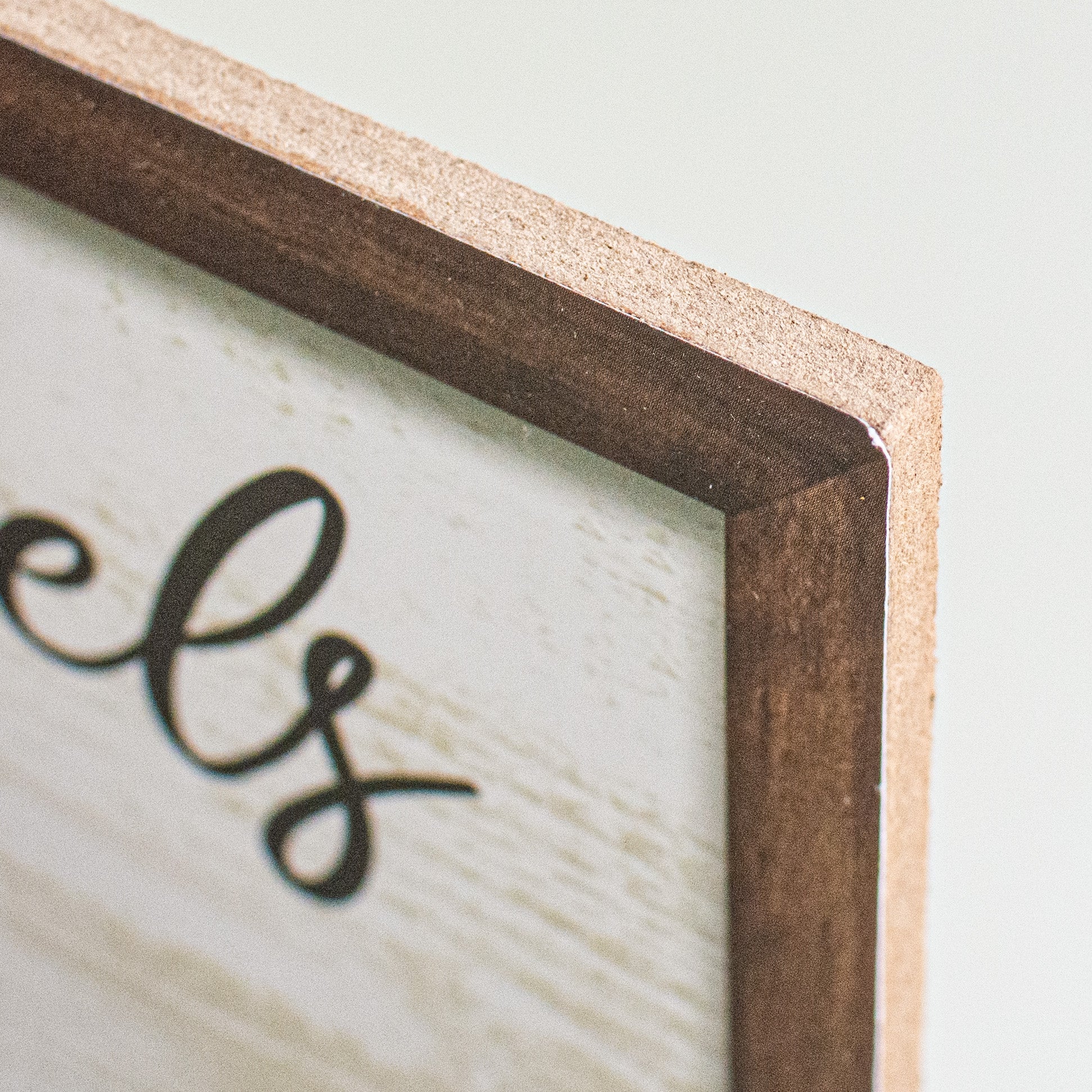 10" Square Wooden Sign: Angels Near Cardinals Appear detail photo 3