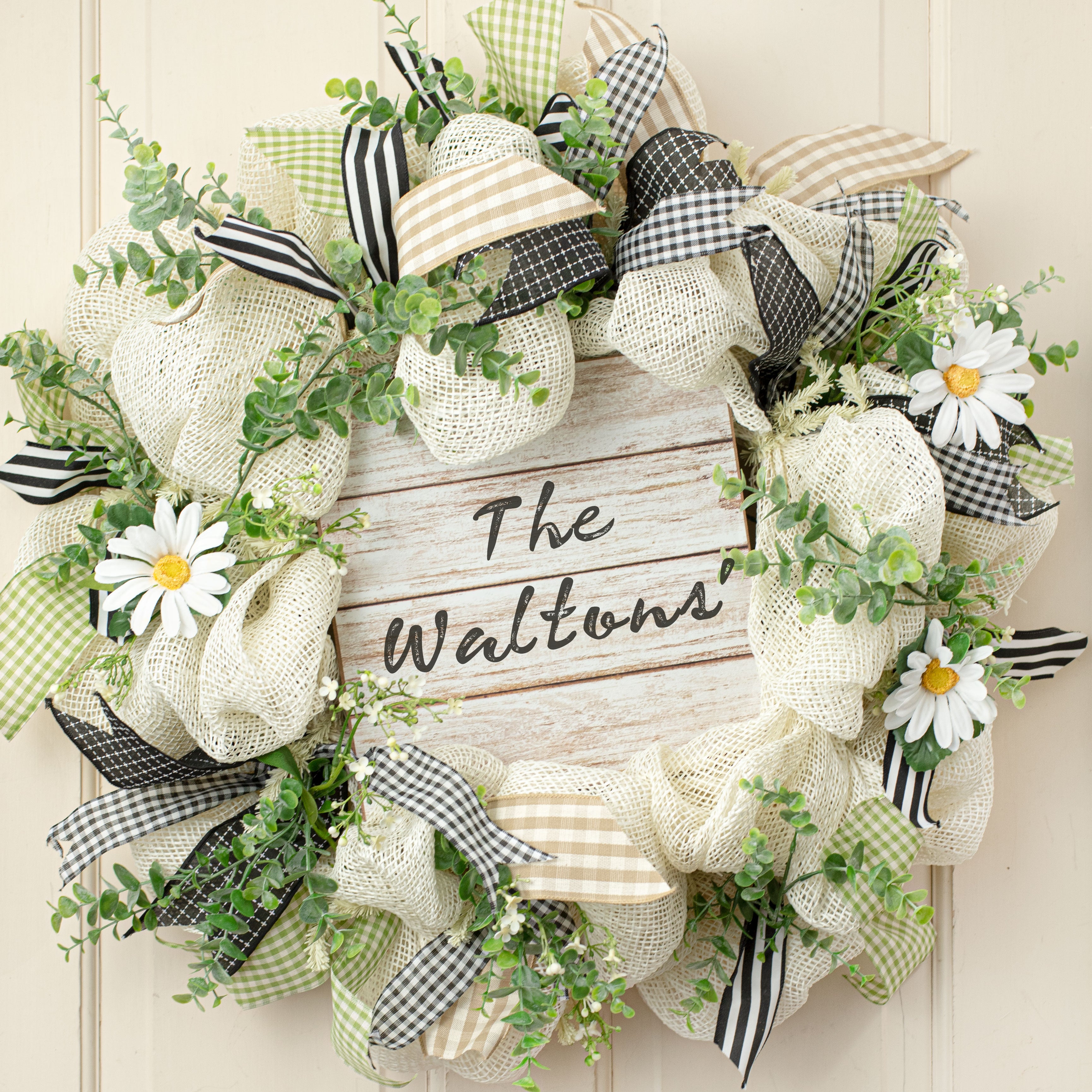 10" Square Wooden Sign: Blank Antique White Lifestyle Photo