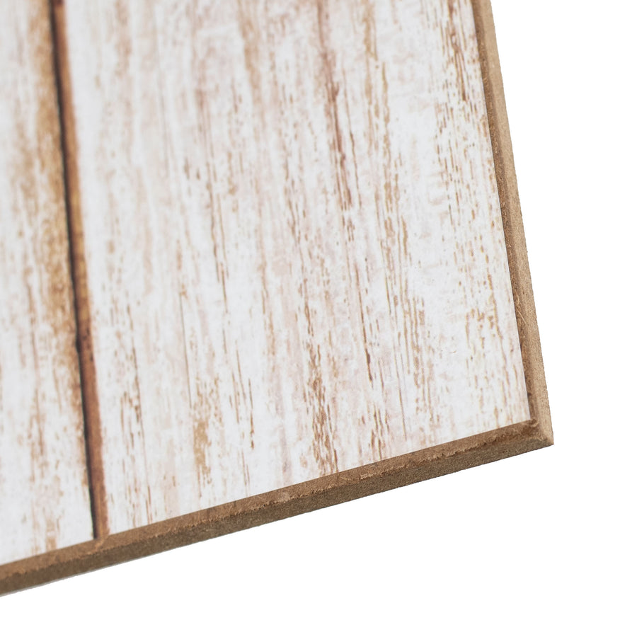 10" Square Wooden Sign: Blank Antique White detail photo 3