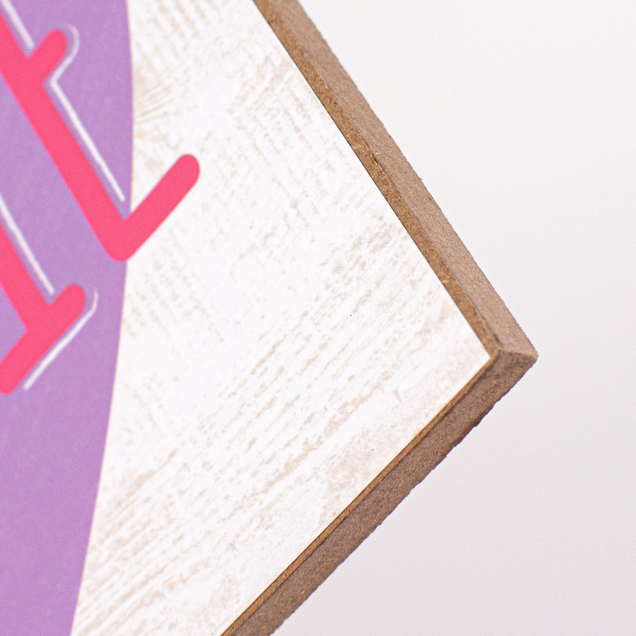 10" Square Wooden Sign: Candy Hearts Tiles detail photo 3