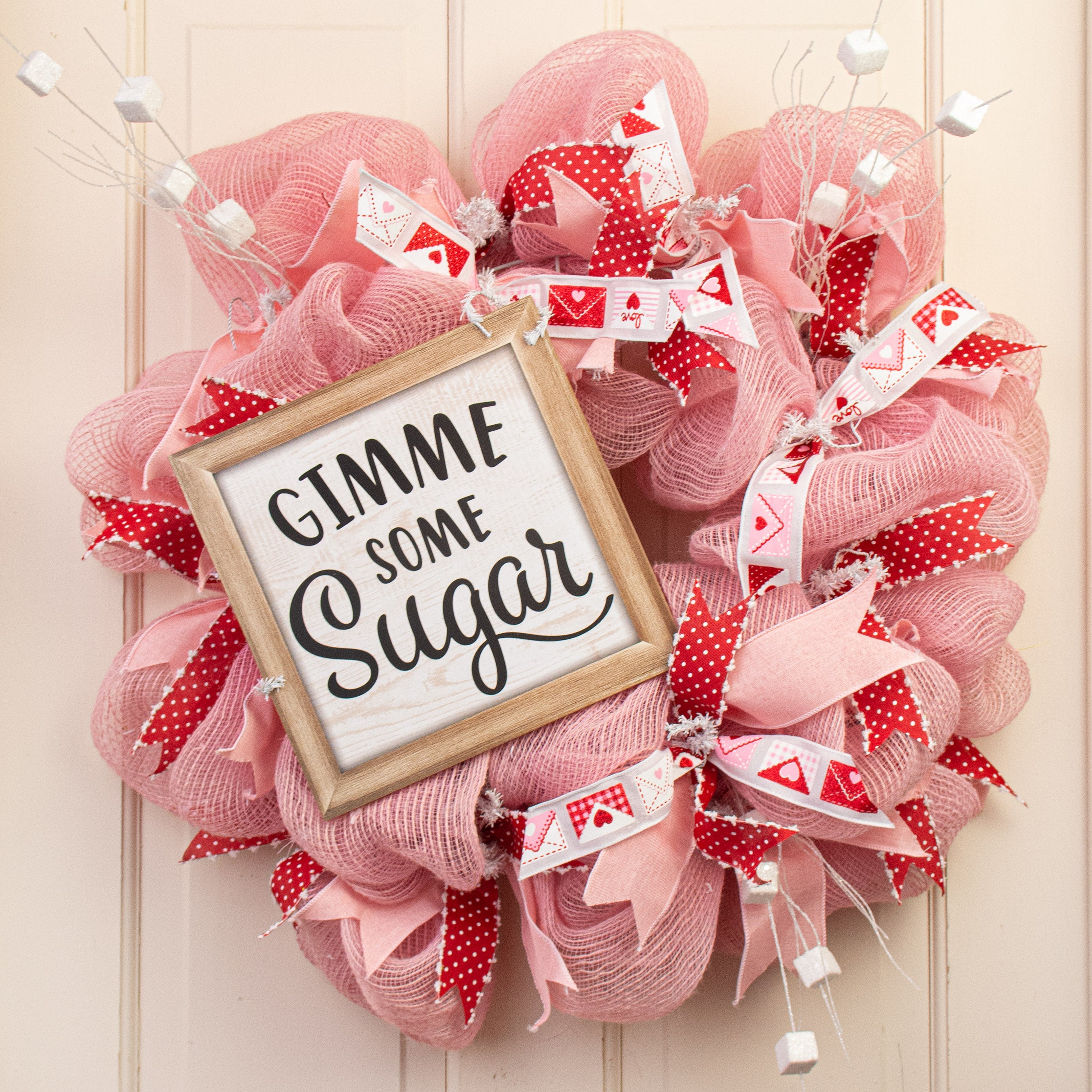 10" Square Wooden Sign: Gimme Some Sugar Lifestyle Photo