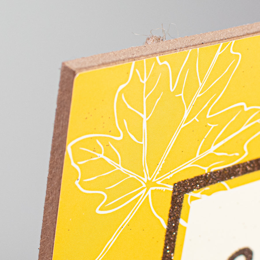 10" Square Wooden Sign: Grateful, Thankful, Blessed detail photo 3